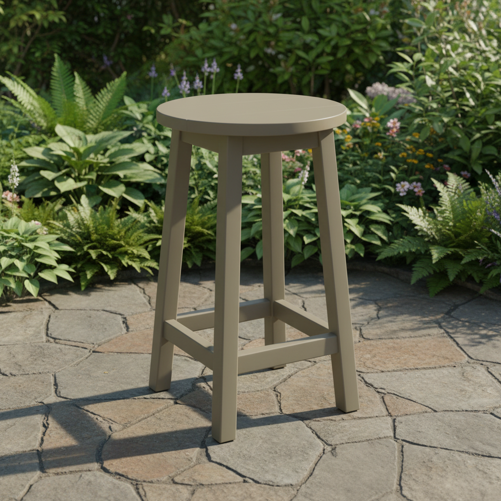 DuraWeather Poly ROUND BAR STOOL