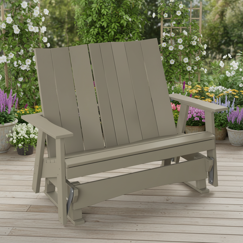 DuraWeather Poly MODERN 4 GLIDER BENCH