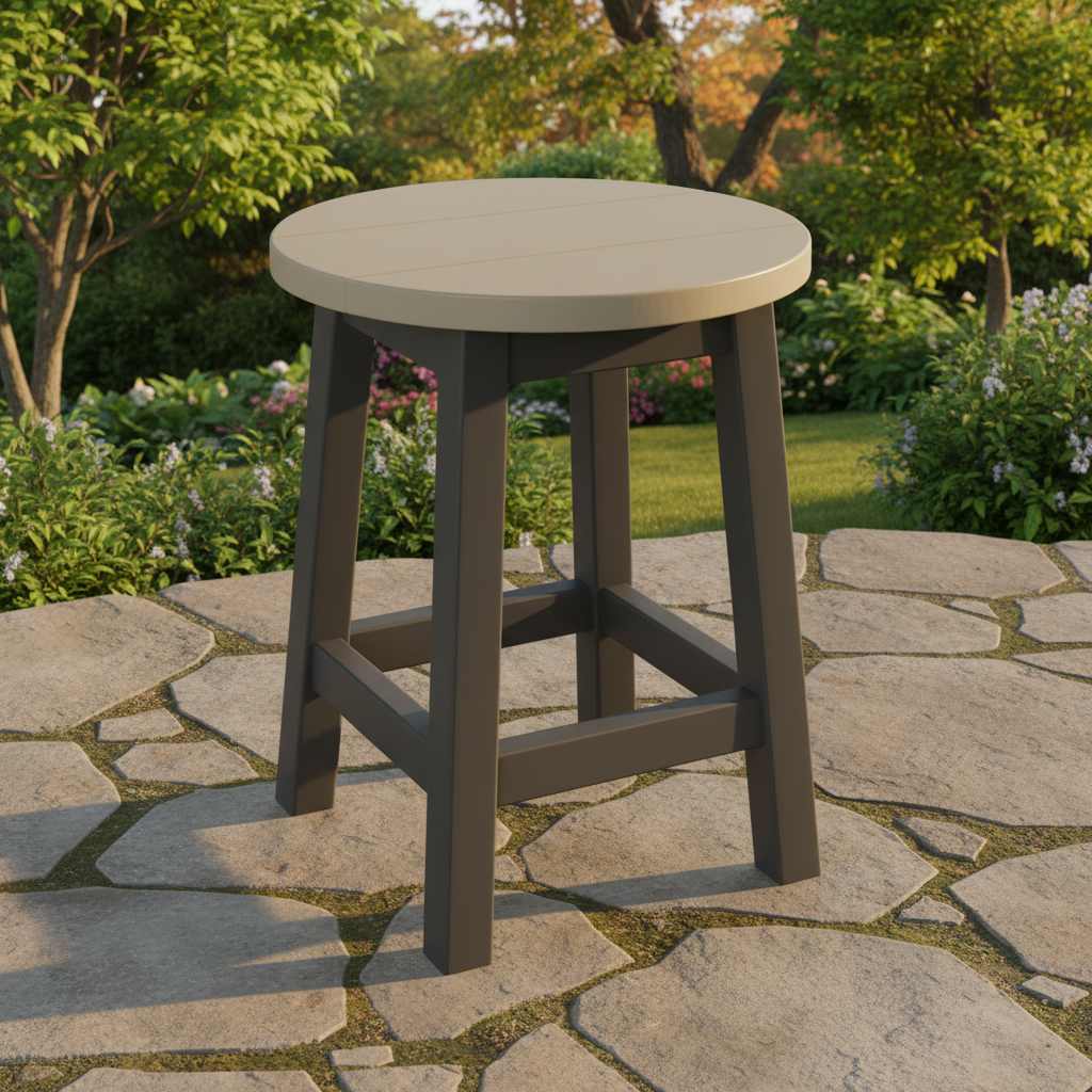 DuraWeather Poly ROUND BAR STOOL