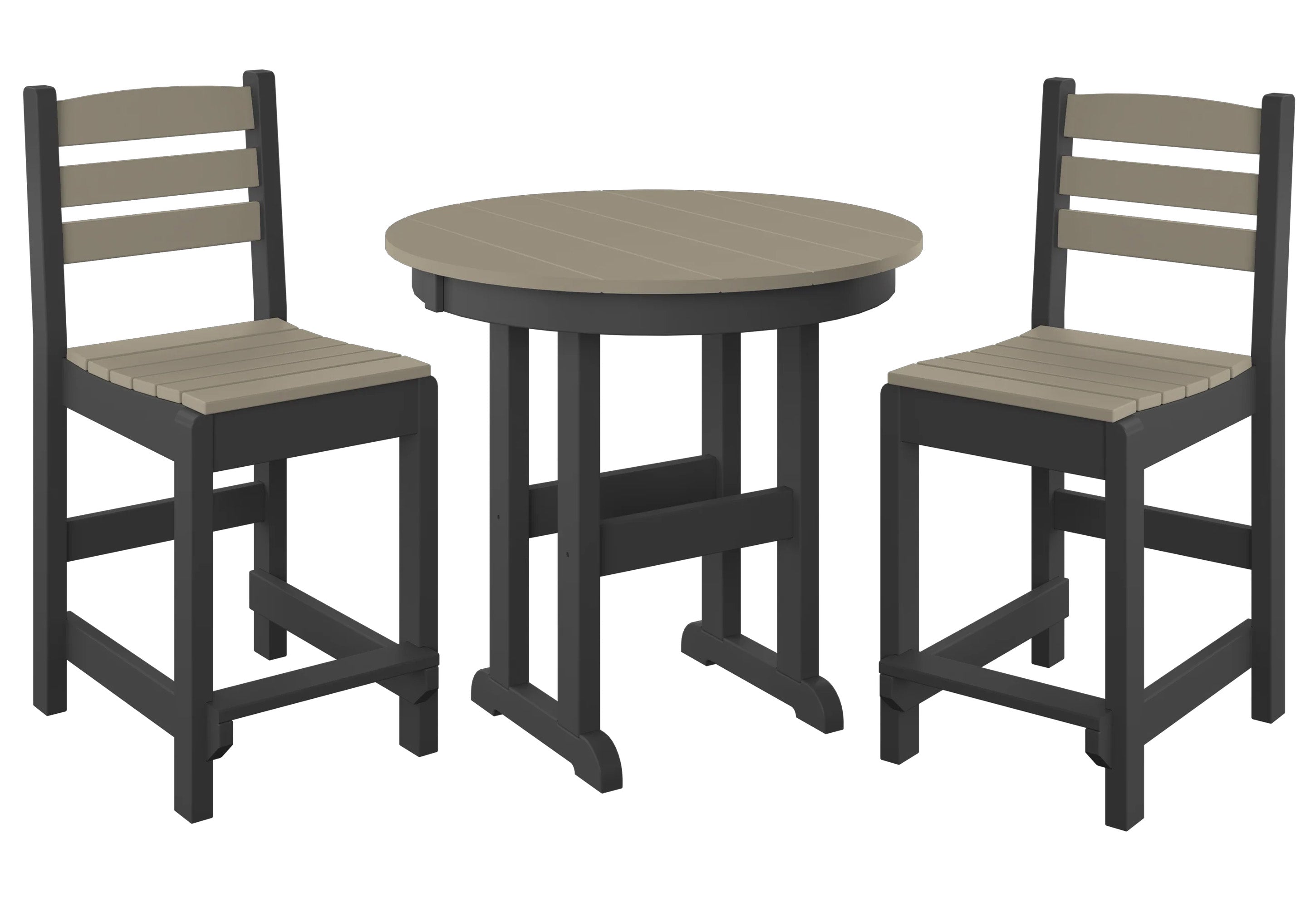 3-Piece Counter Bistro Set Armless