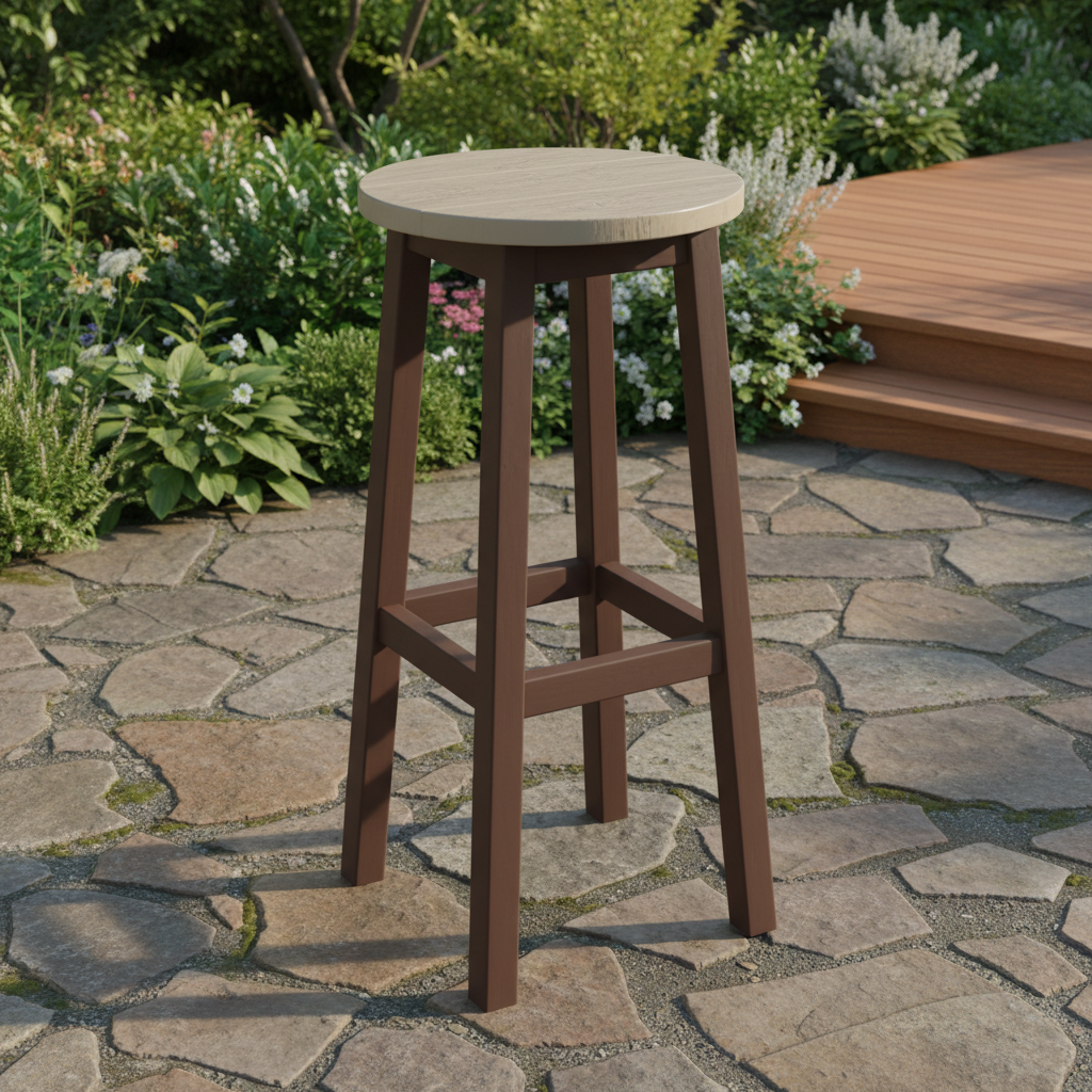 DuraWeather Poly ROUND BAR STOOL