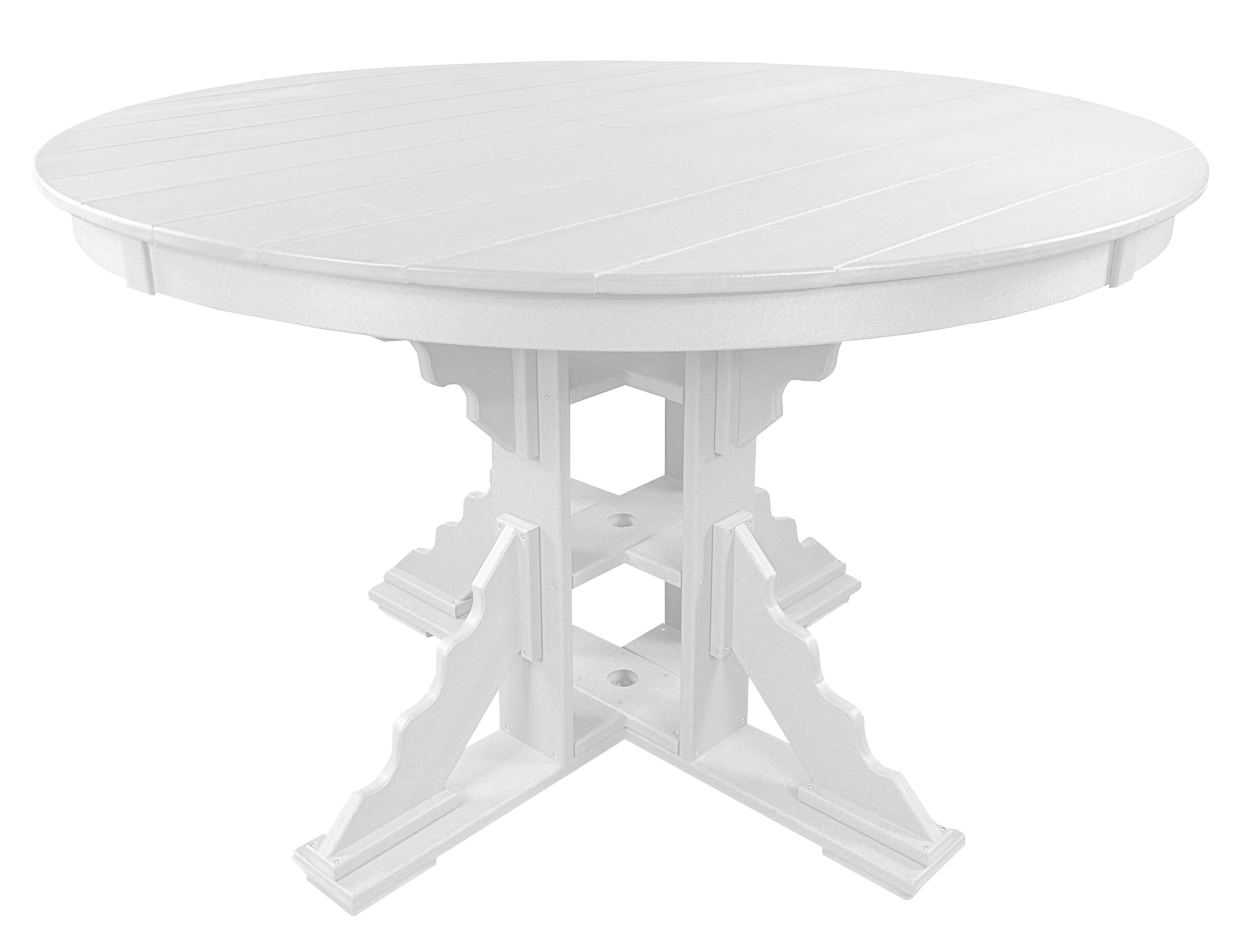 7-Piece 60”rd. Bridgewater Dining Set With Built In Cupholders