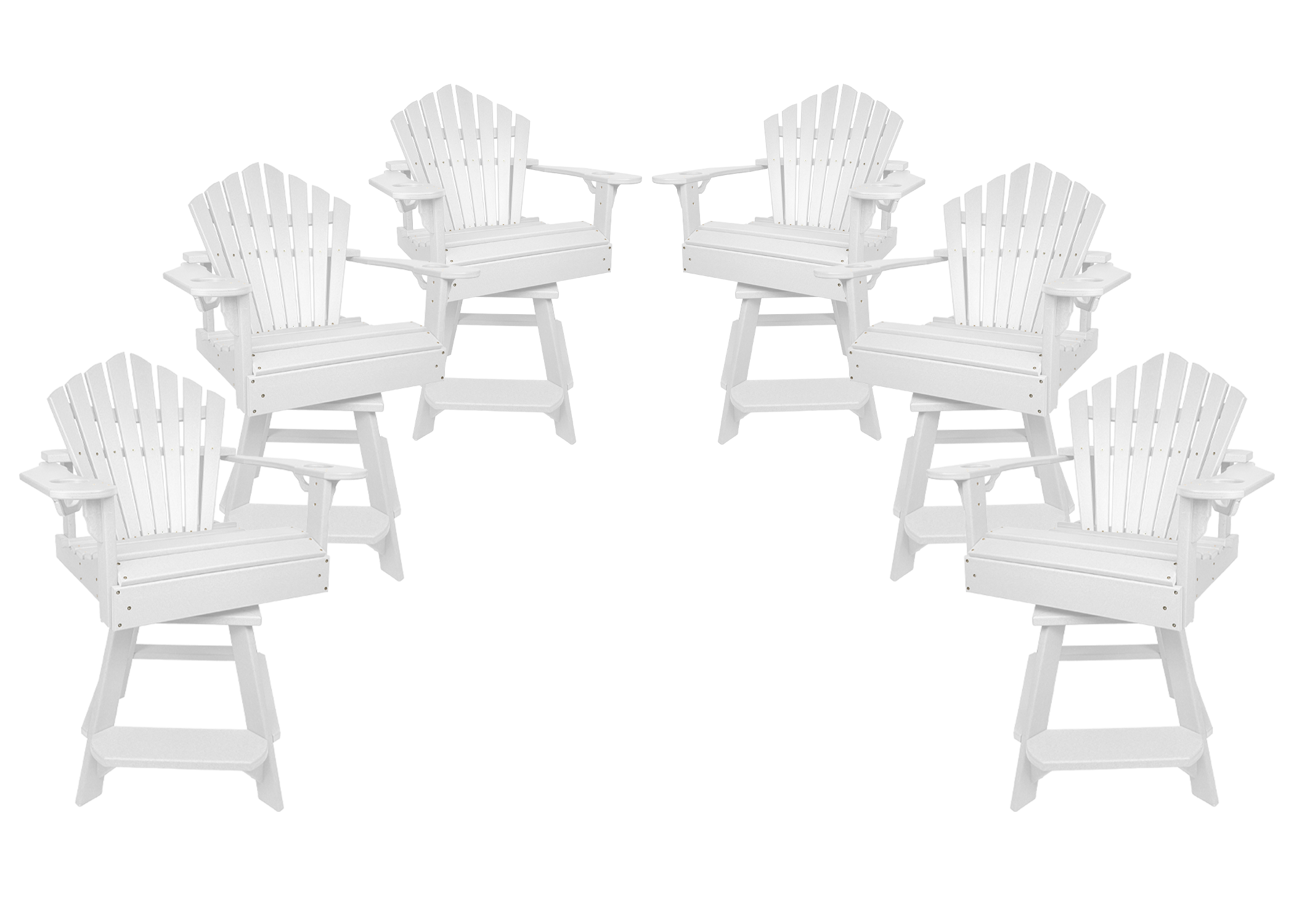 Set of 4 - Bridgewater Swivel Counter Chairs