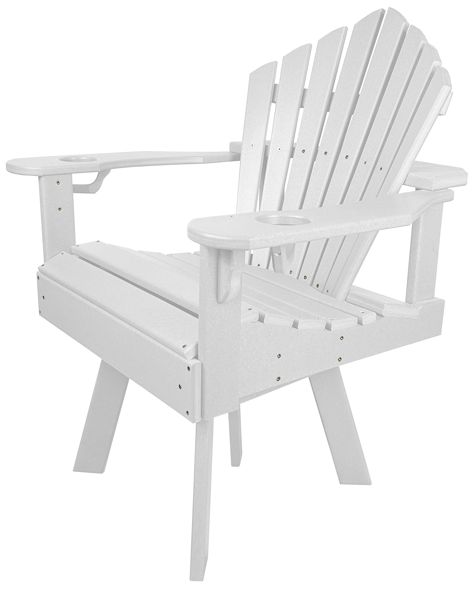 5-Piece 44”rd. Bridgewater Swivel Dining Set With Built In Cupholders