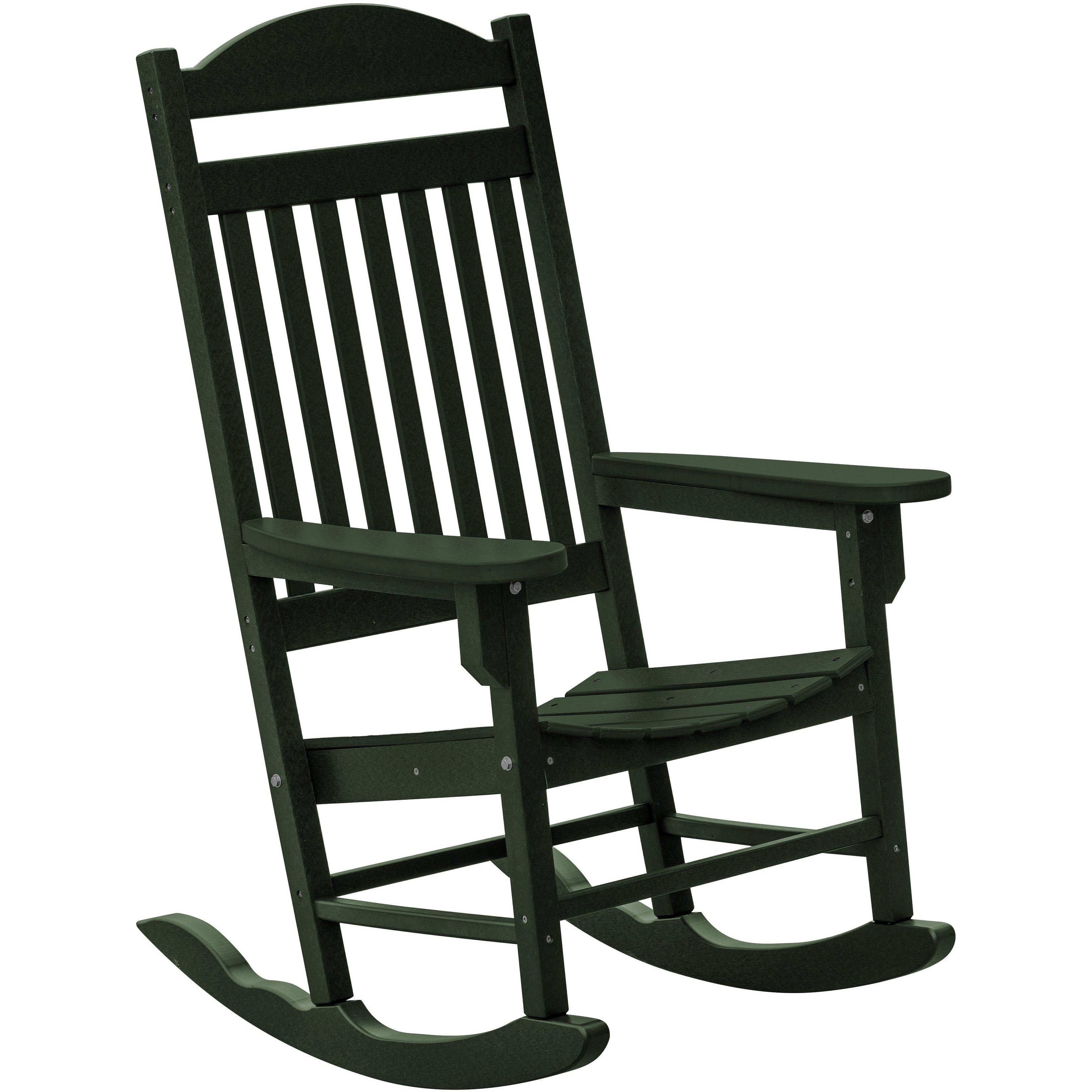Set of 2 Mission Porch Rockers with Fan Side Table
