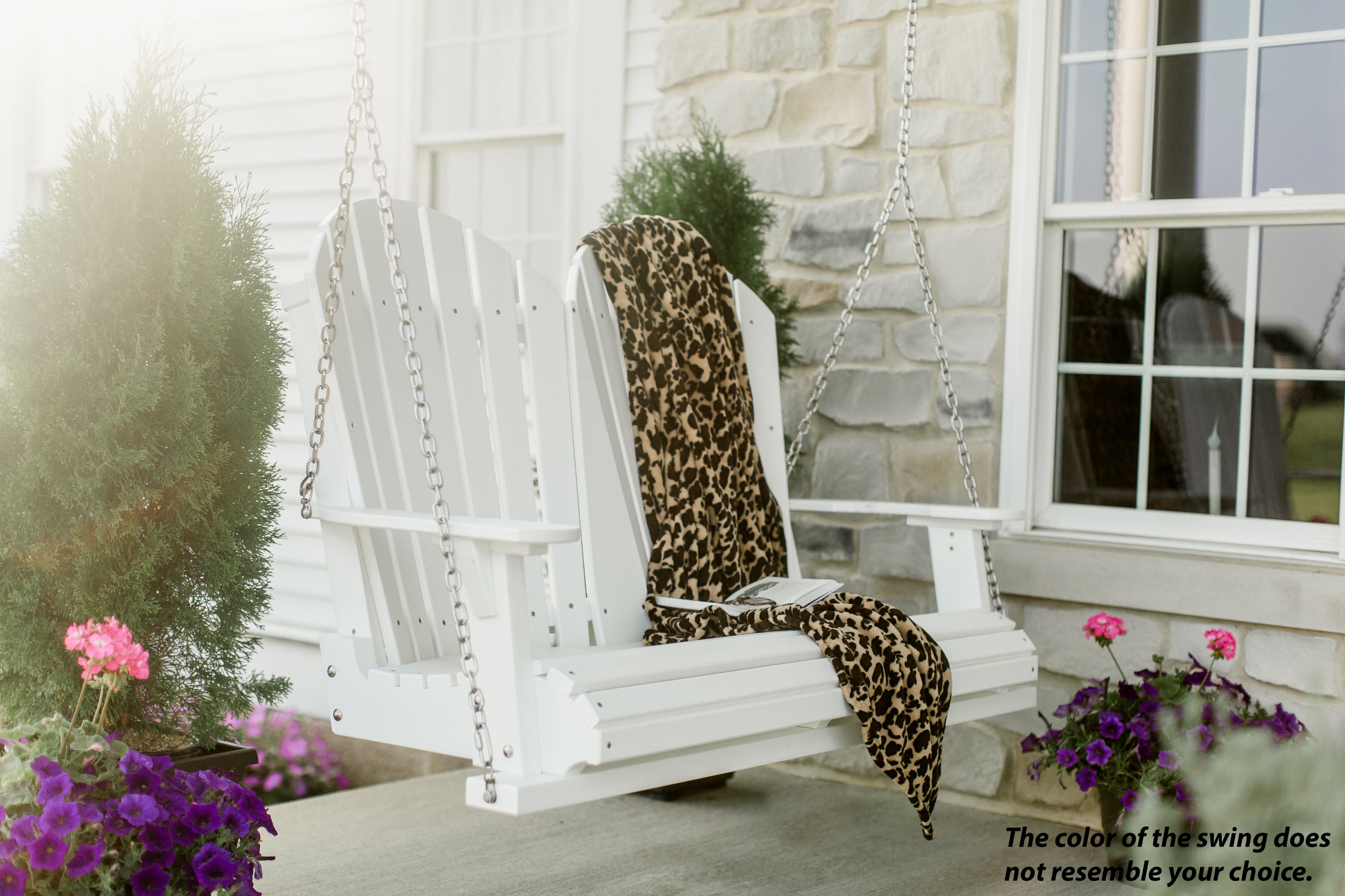 DURAWEATHER POLY 4- ft Adirondack Porch Swing