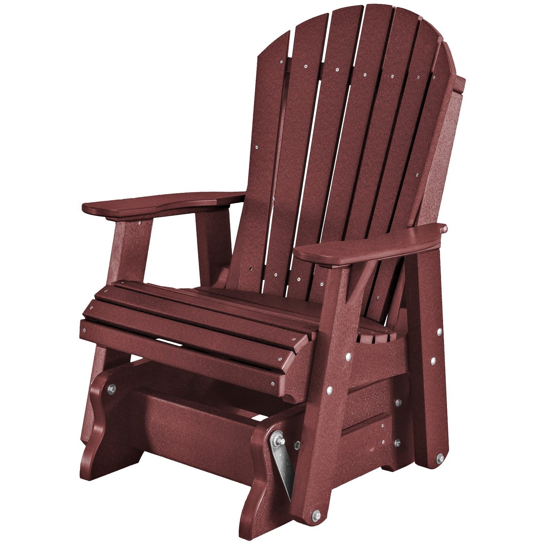 Set of 2 Adirondack Single Gliders With Two Tier End Table