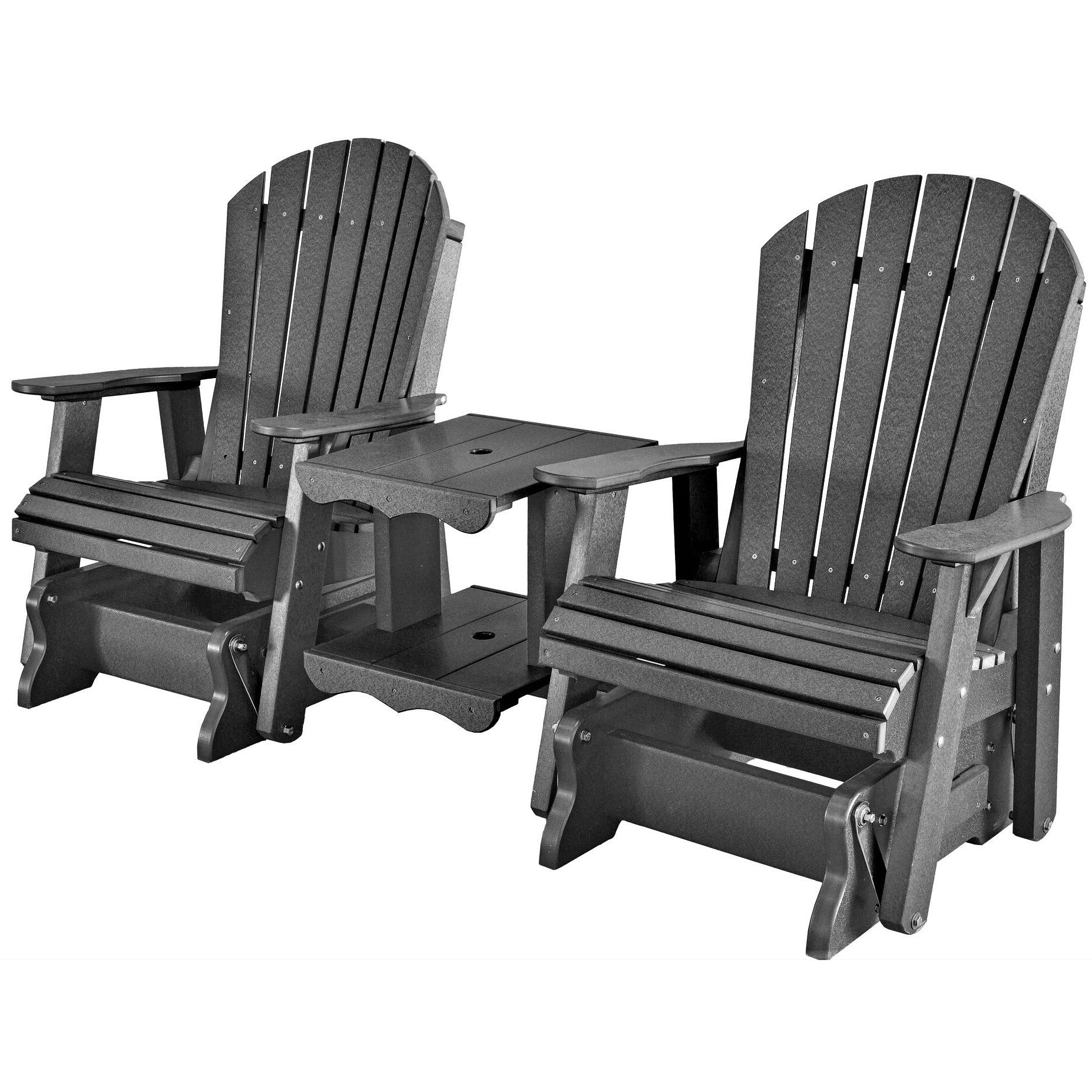 DuraWeather Poly 4' Streamside Loveseat Glider