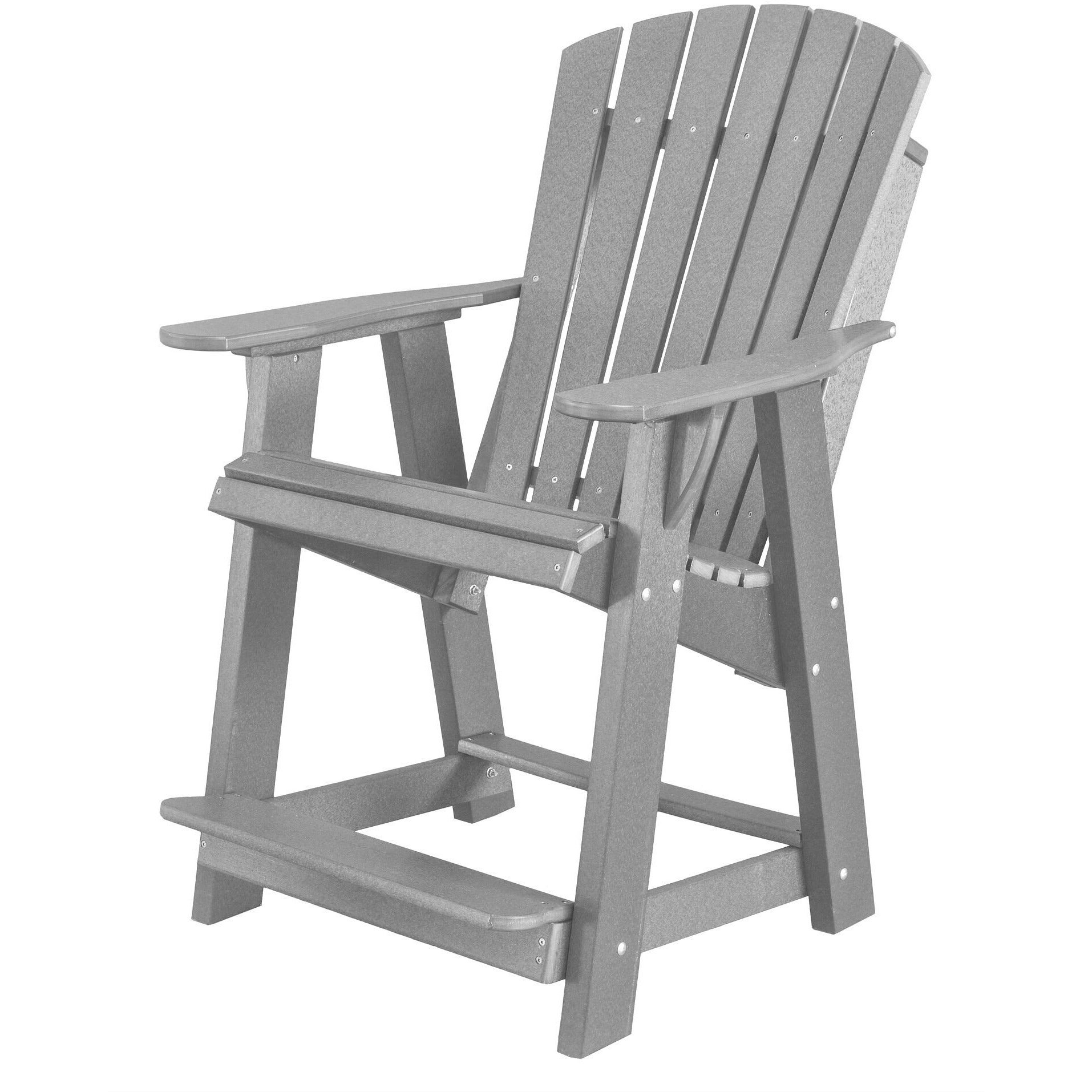 duraweather polywood patio furniture grey counter bar height adirondack chair
