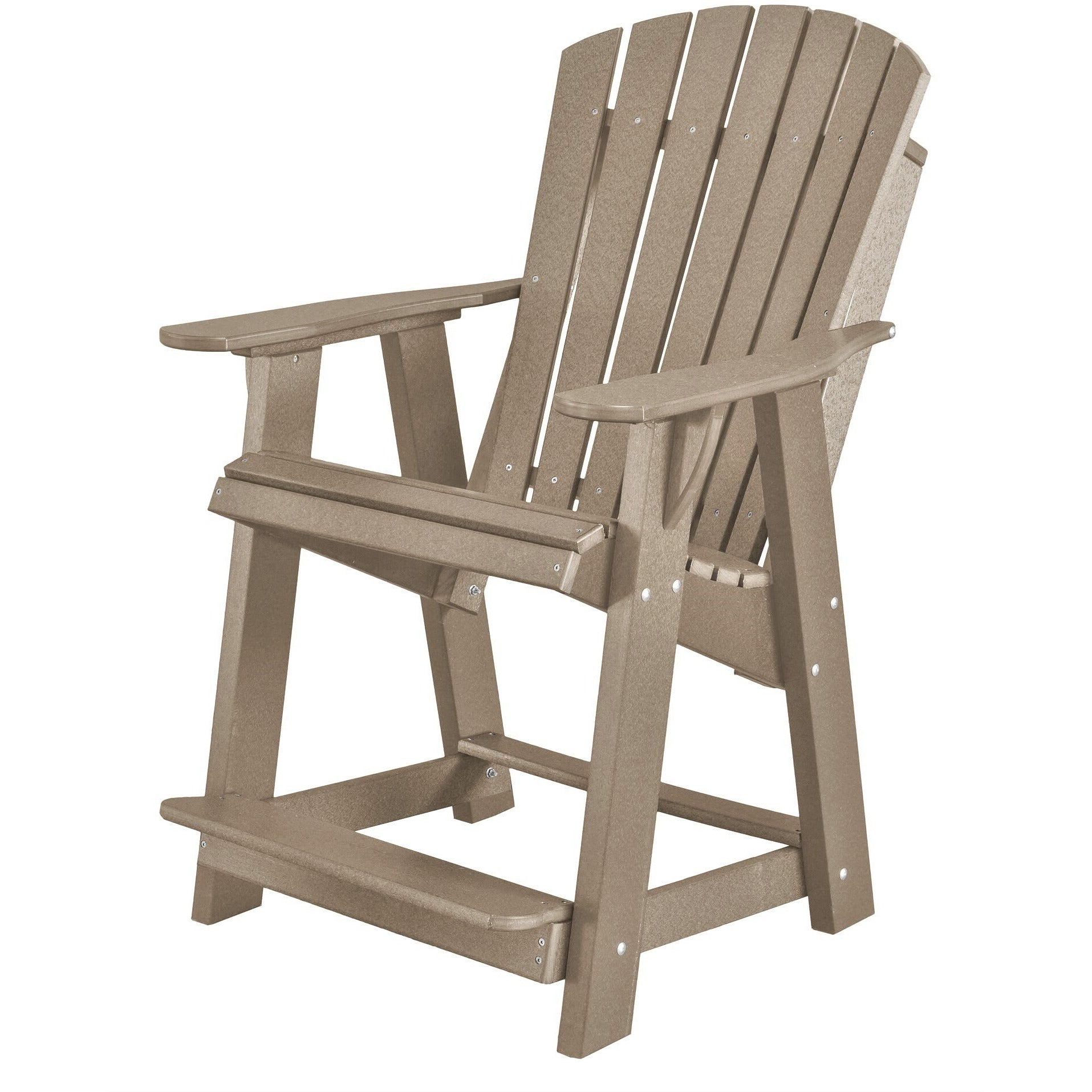 duraweather polywood patio furniture counter bar height adirondack chair