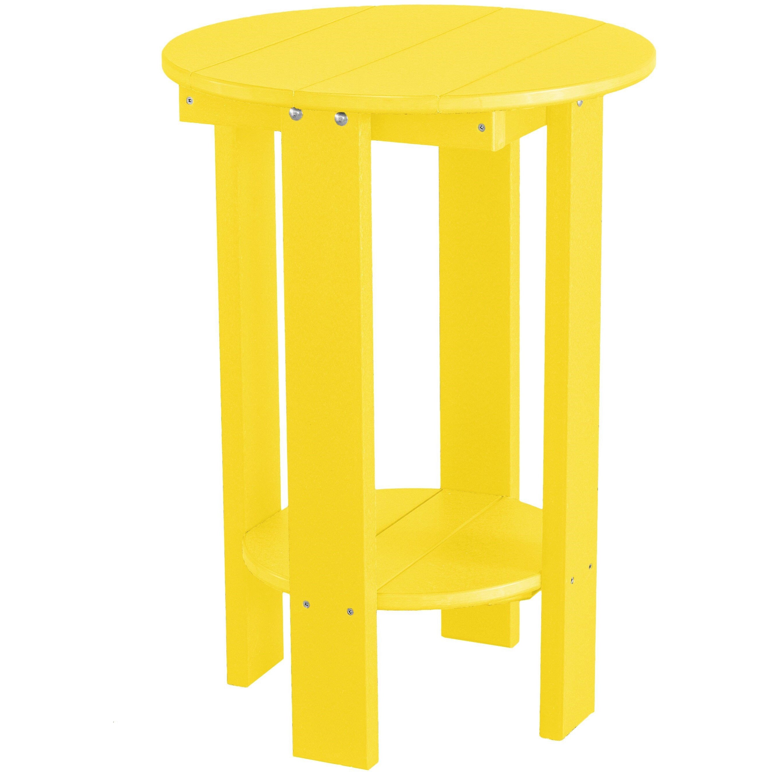 yellow duraweather richmond adirondack counter table all weather poly wood