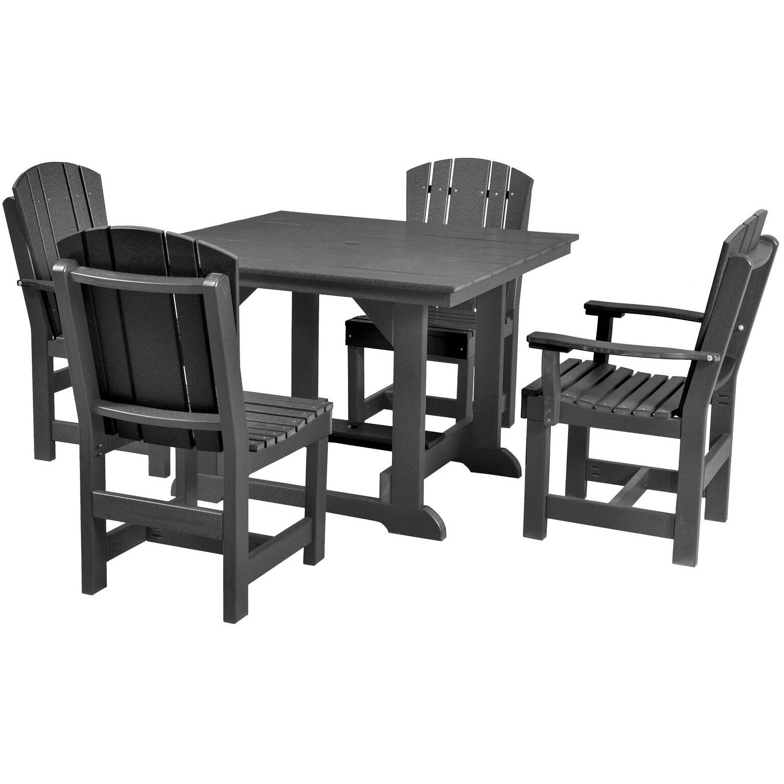 duraweather poly furniture dining set table and chairs poly resin lumber outdoor patio furniture
