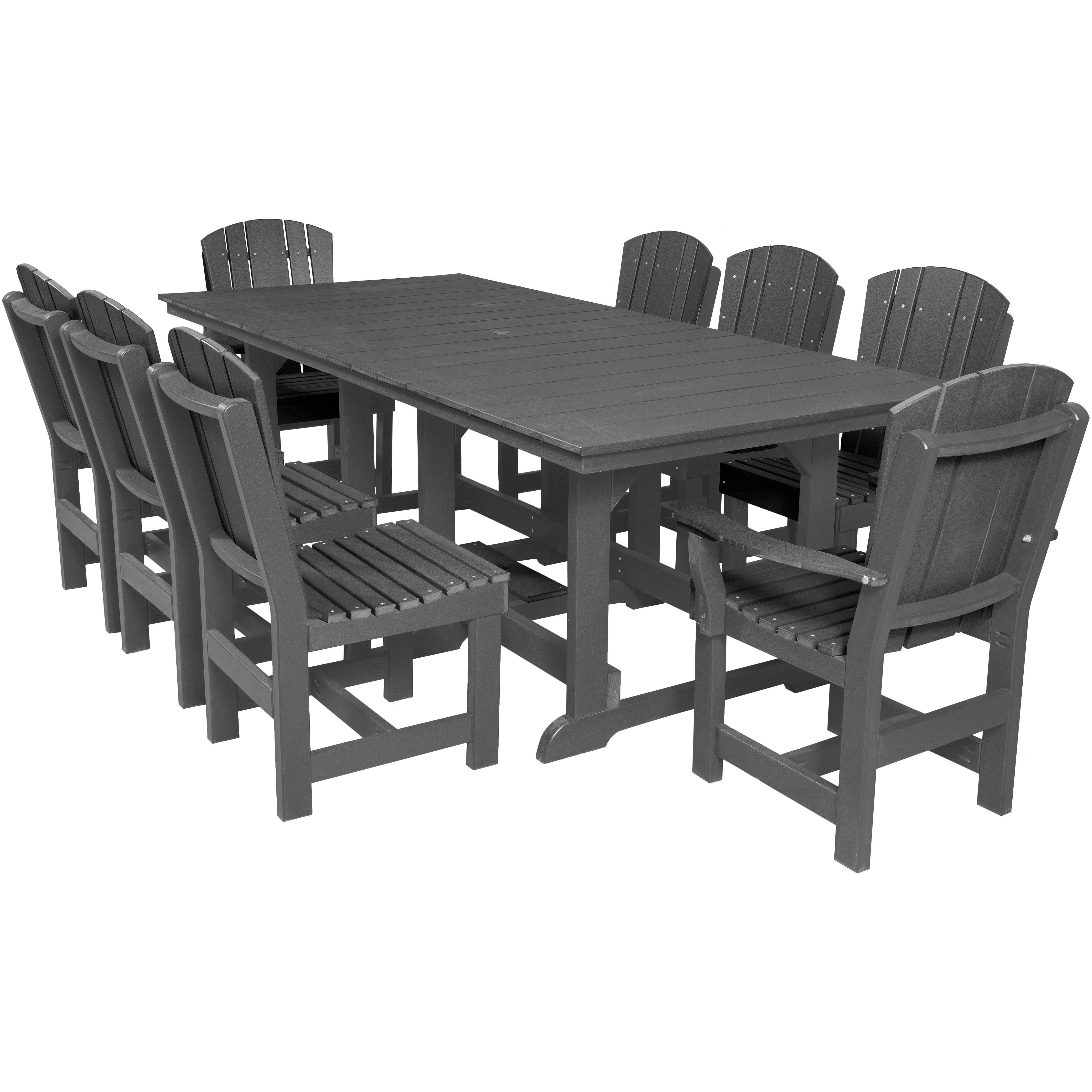 9-Piece Plantation Dining Table Set