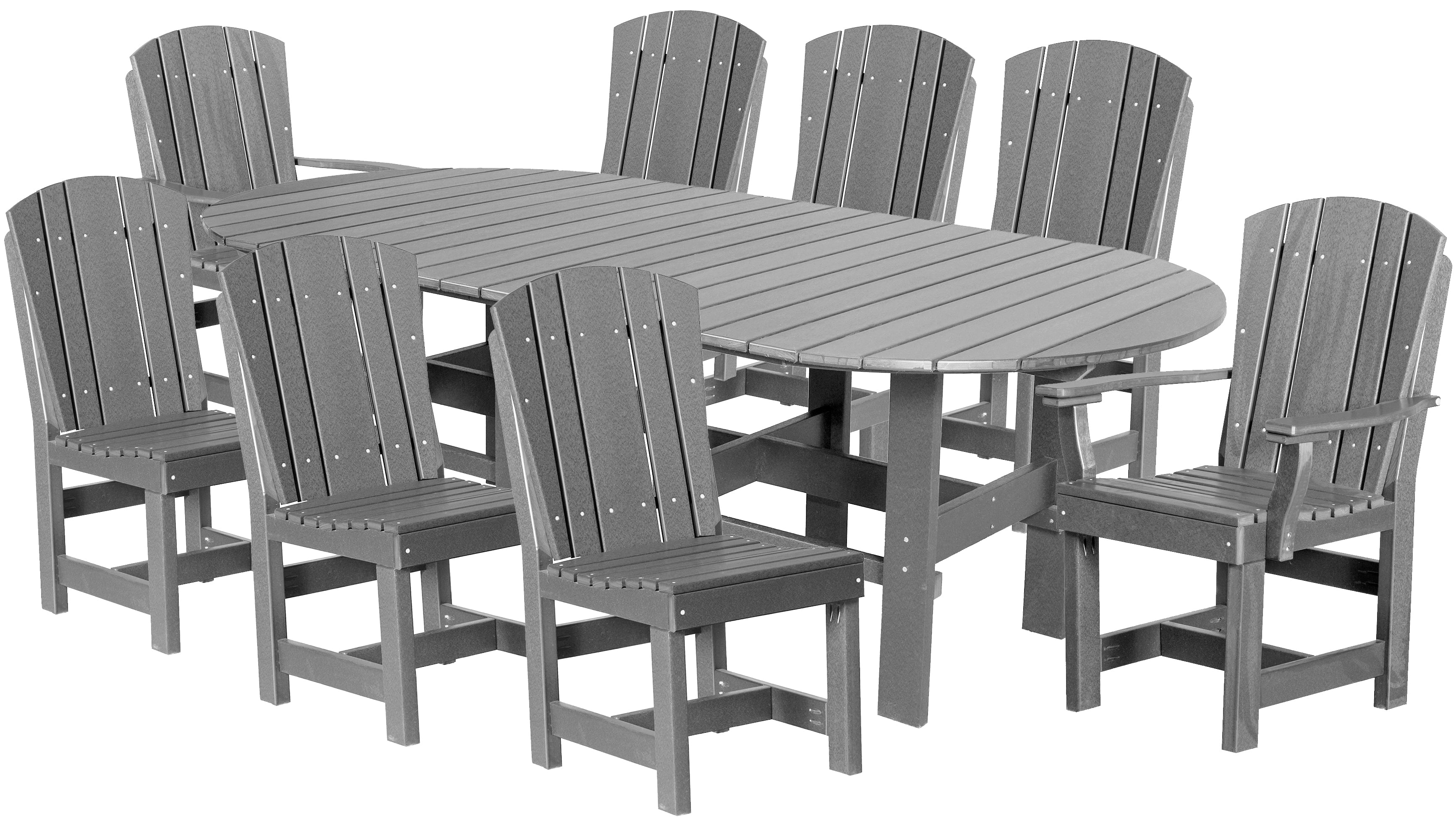 DURAWEATHER POLY® 9-Piece Plantation Oval Dining Table Set
