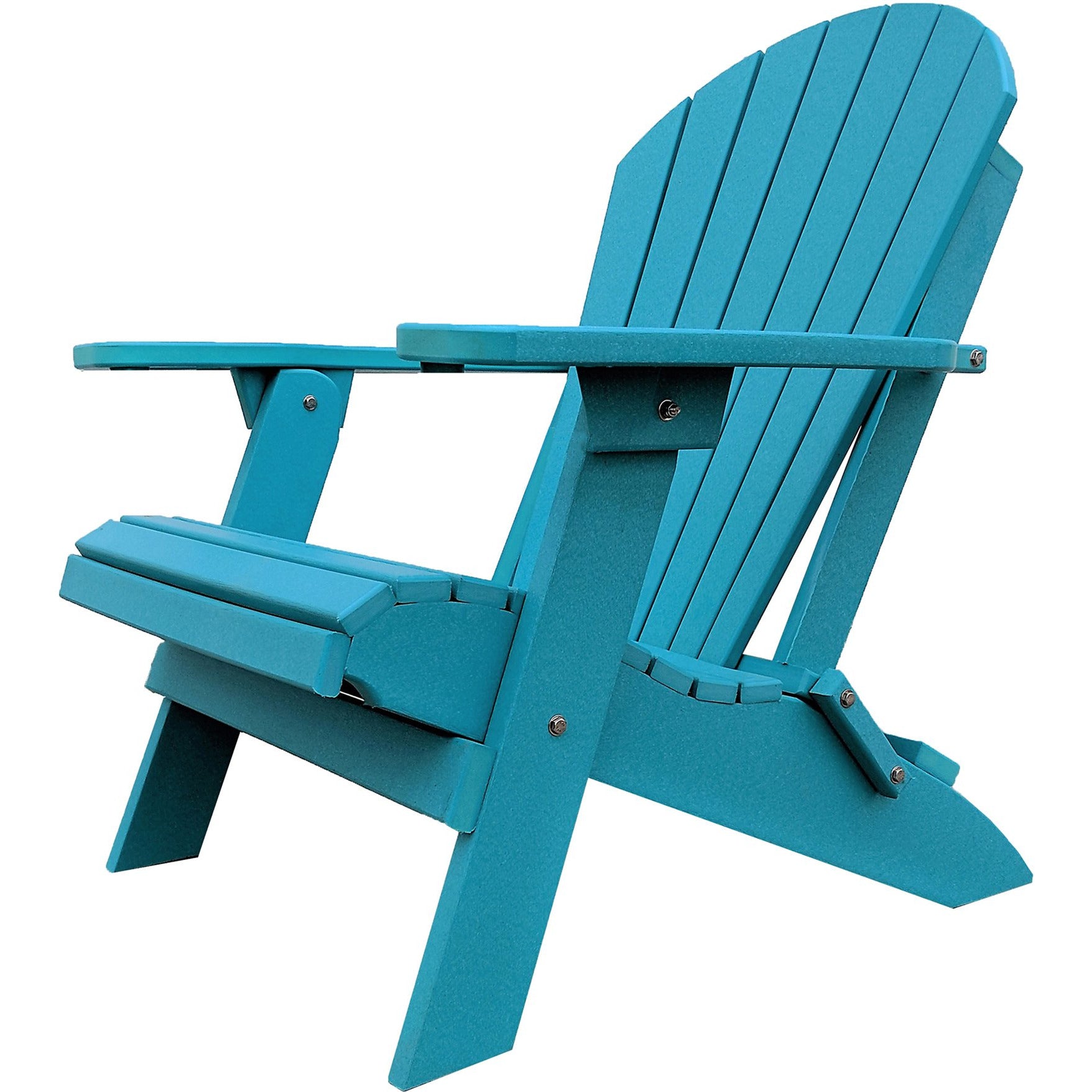 DuraWeather Poly® King Size Folding Adirondack Chair - (Aruba Blue)