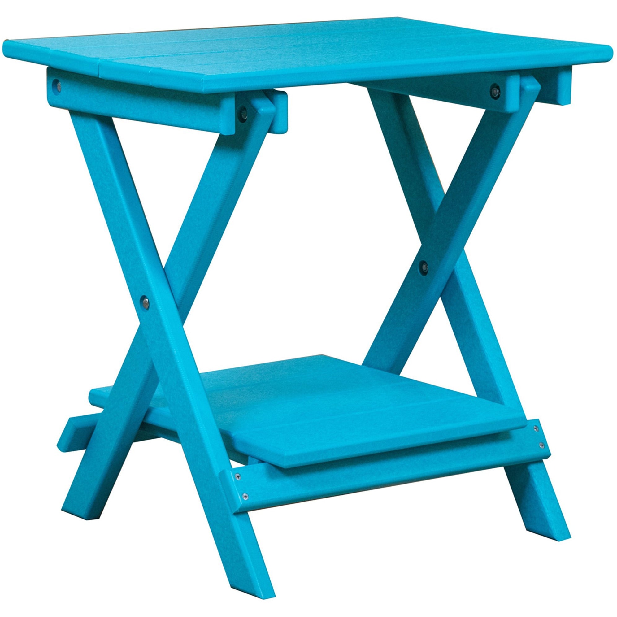 Set of 2 - Unwind Edition King Size Folding Adirondack Chairs With Built In Cupholders + 1 Folding End Table With Removable Tray
