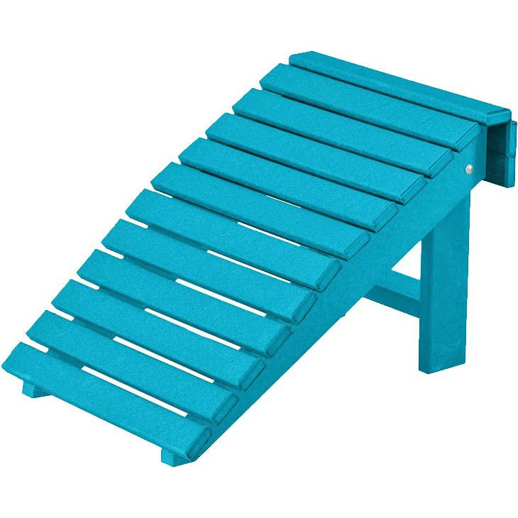 Set of 4 Folding Adirondack Chairs King Size - 4 Folding Ottomans and 2 Folding Side Tables