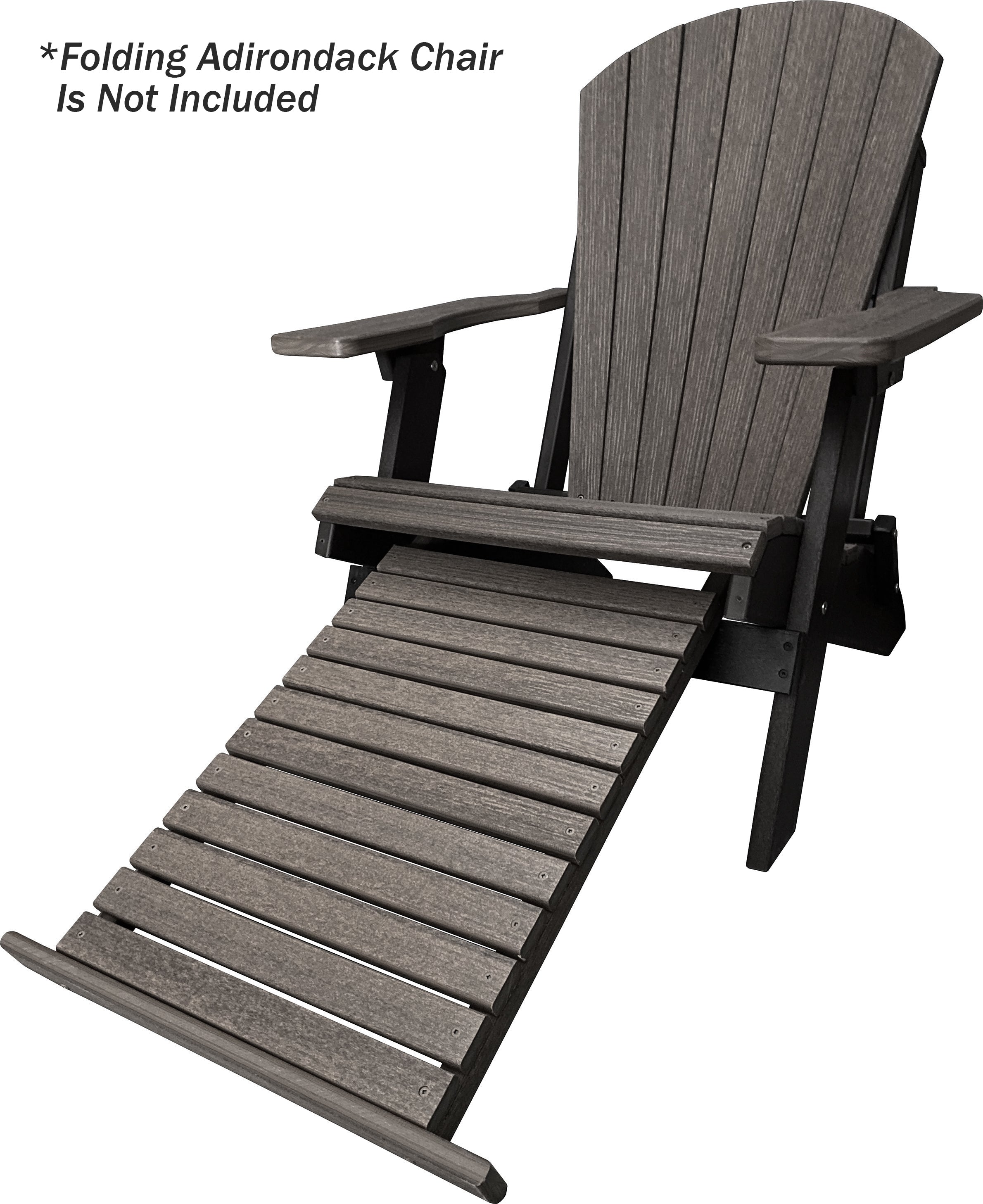 DuraWeather Poly; Retractable Ottoman Footrest - Ships Fully Assembled (Chair Not Included)