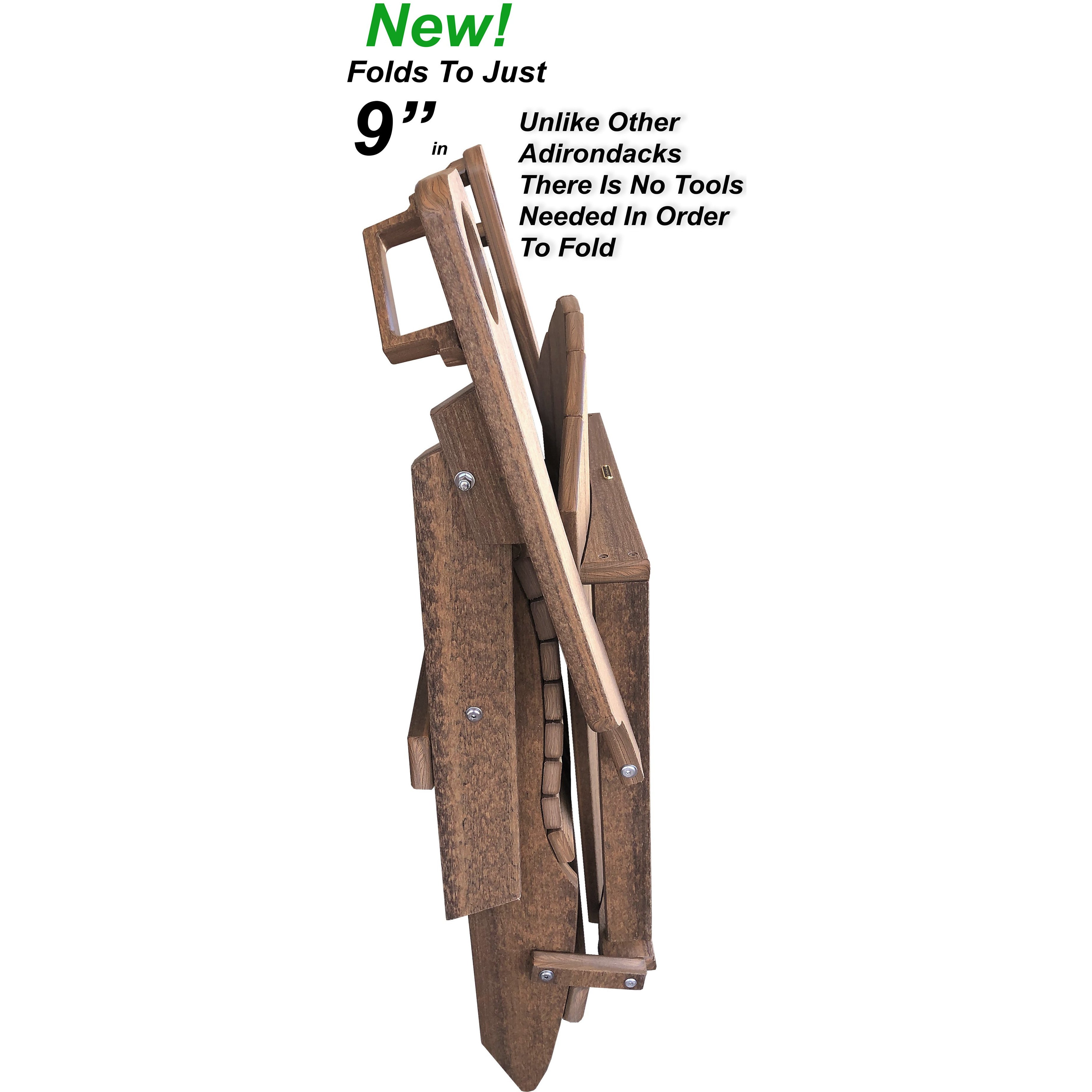 Folding Adirondack Chair With Built-in Cup Holders King-Size