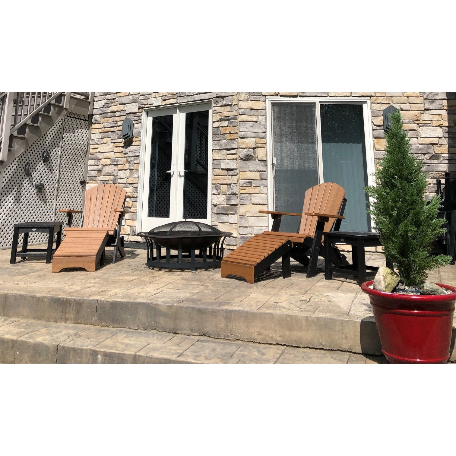 Folding Adirondack Chairs Set of 4 King-Size