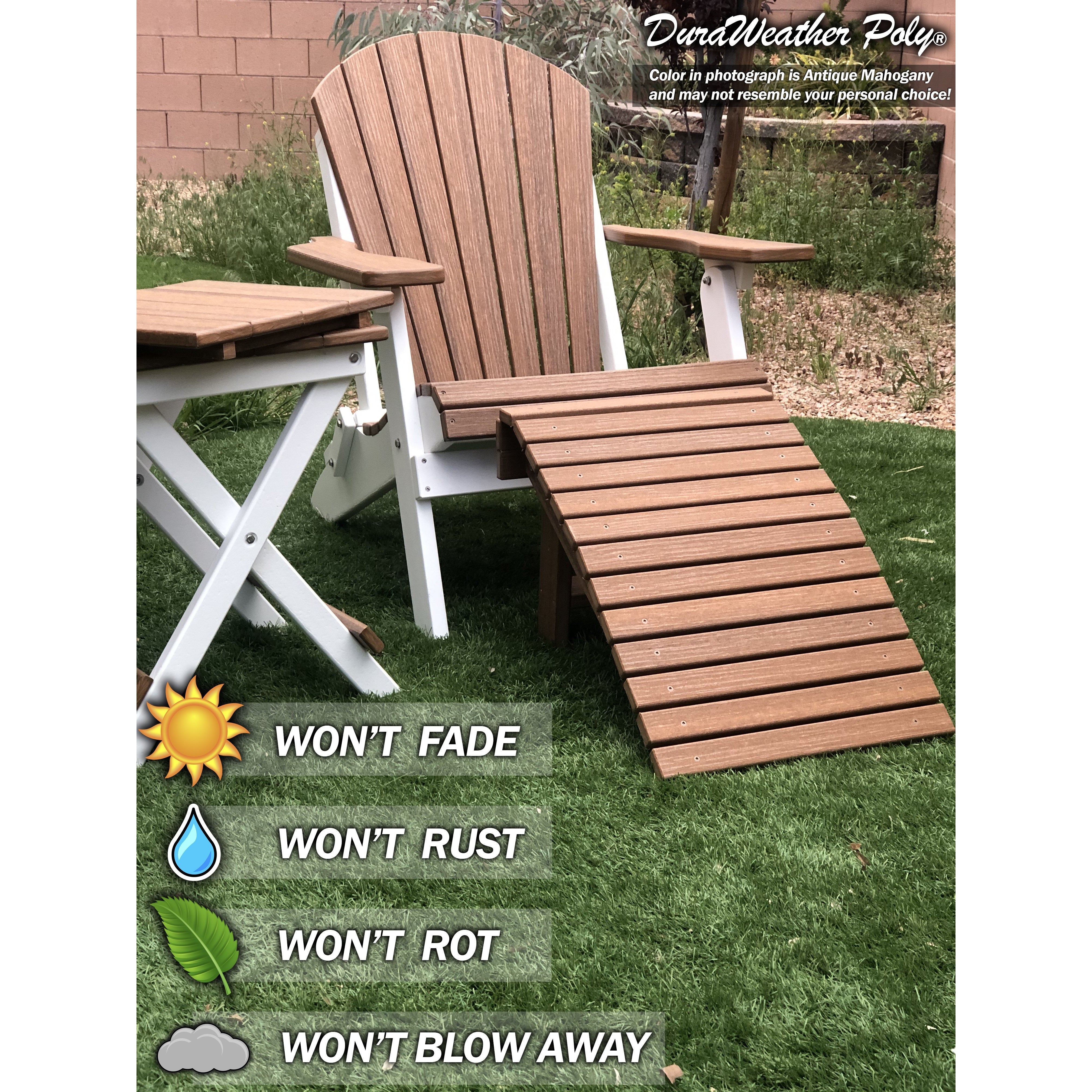 Universal Folding Ottoman Footrest - Ships Fully Assembled