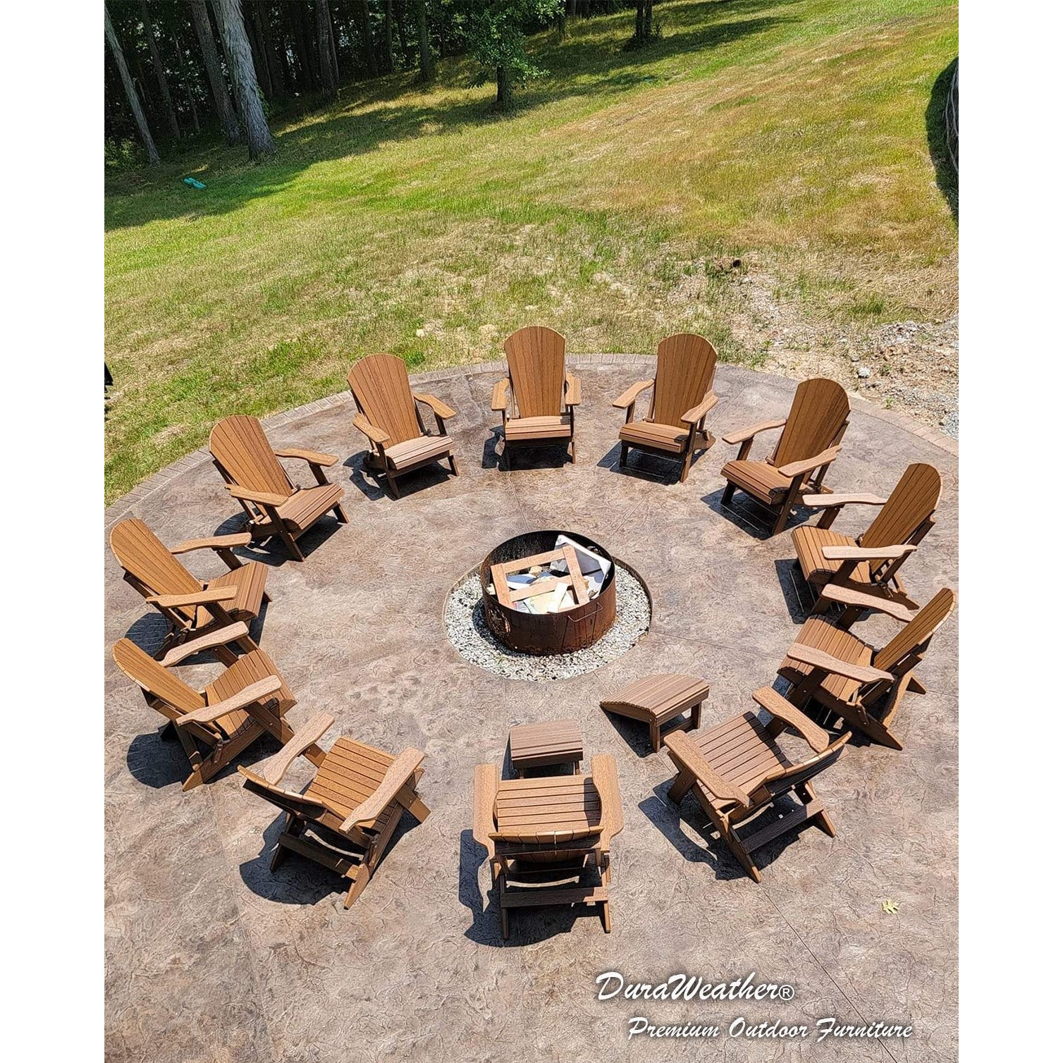 Folding Adirondack Chairs Set of 4 King-Size