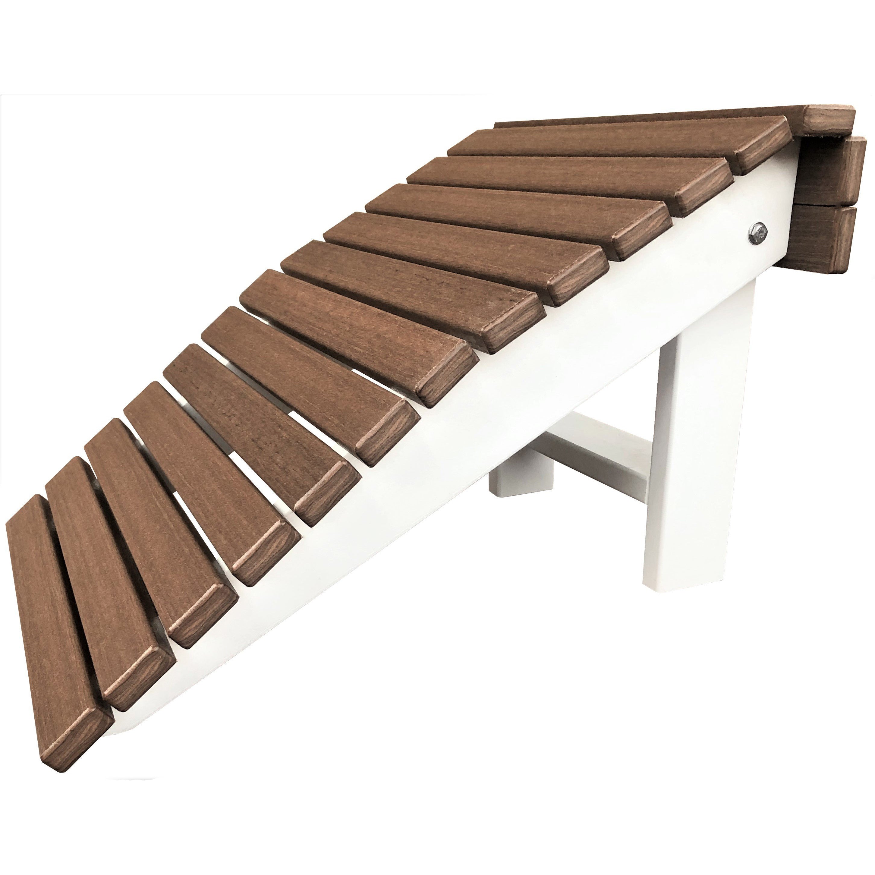 Set of 4 Folding Adirondack Chairs King Size - 4 Folding Ottomans and 2 Folding Side Tables