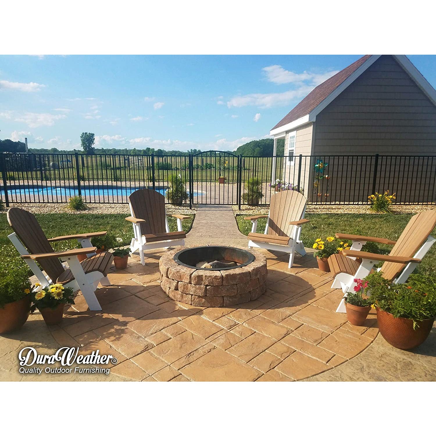 Folding Adirondack Chairs Set of 4 King-Size