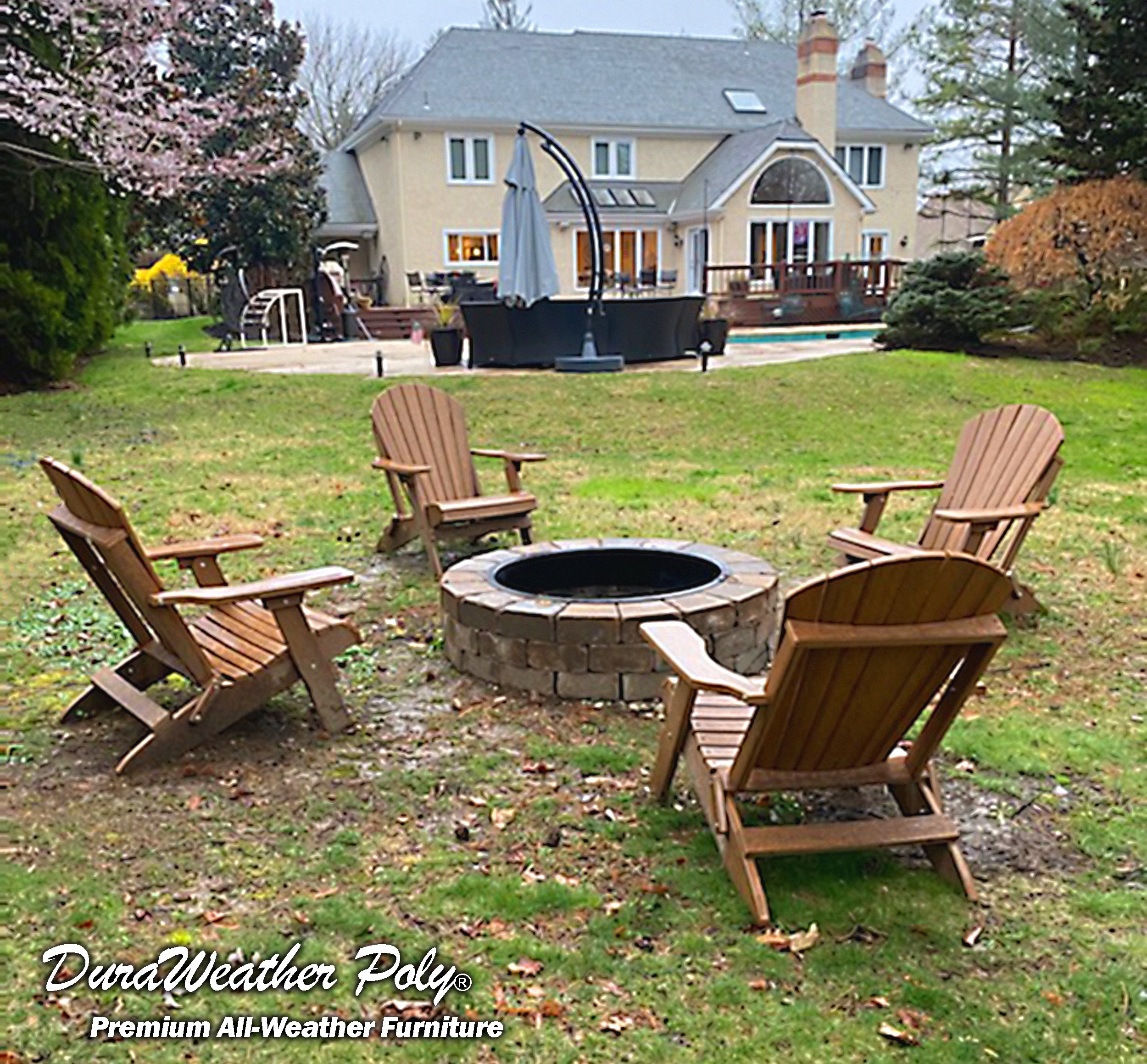Set of 8 Folding Adirondack Chairs King-Size