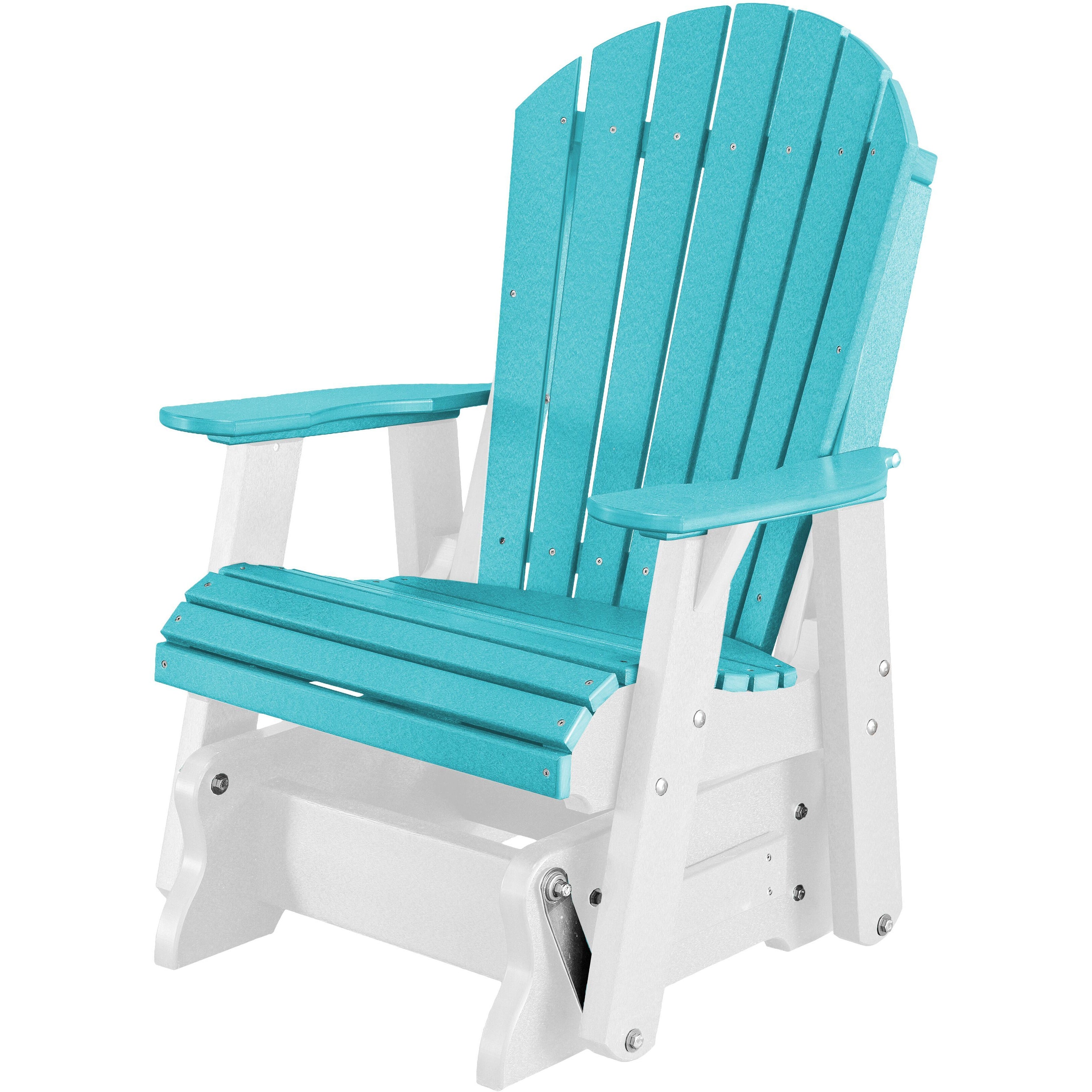 poly wood porch rocker glider outdoor single adirondack chair duraweather