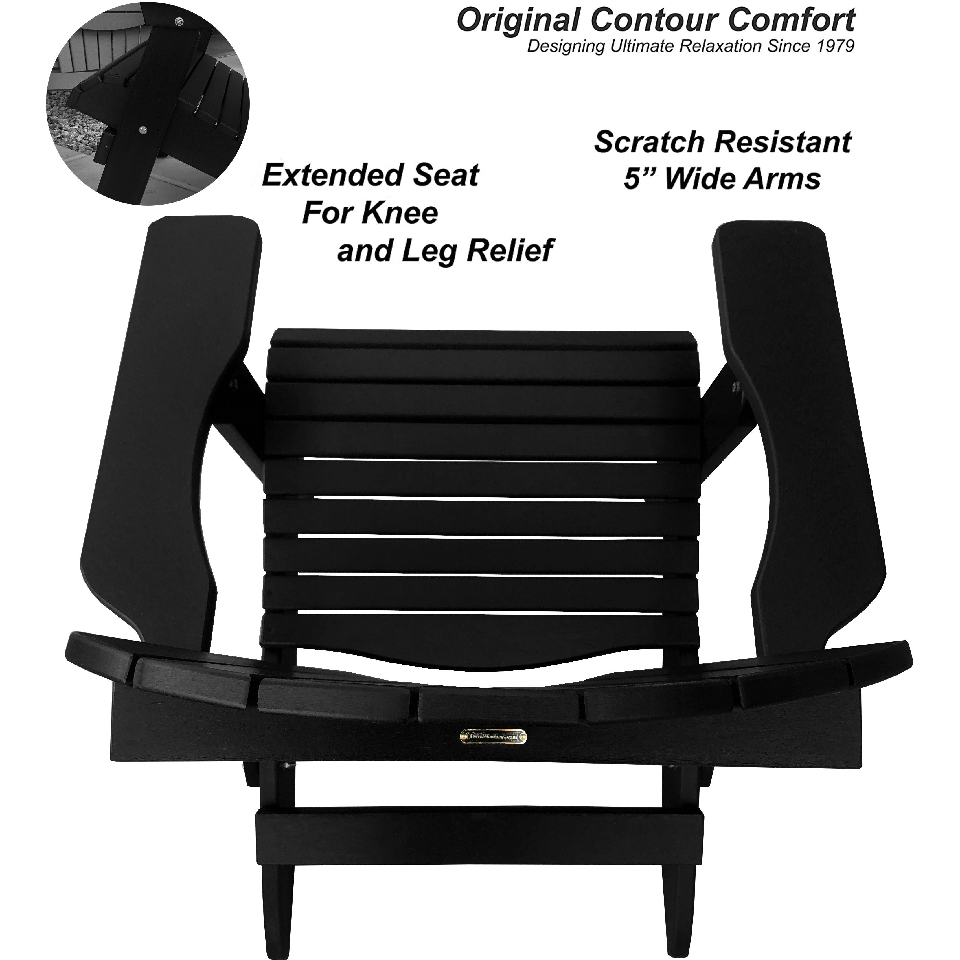 Folding Adirondack Chairs Set of 4 King-Size