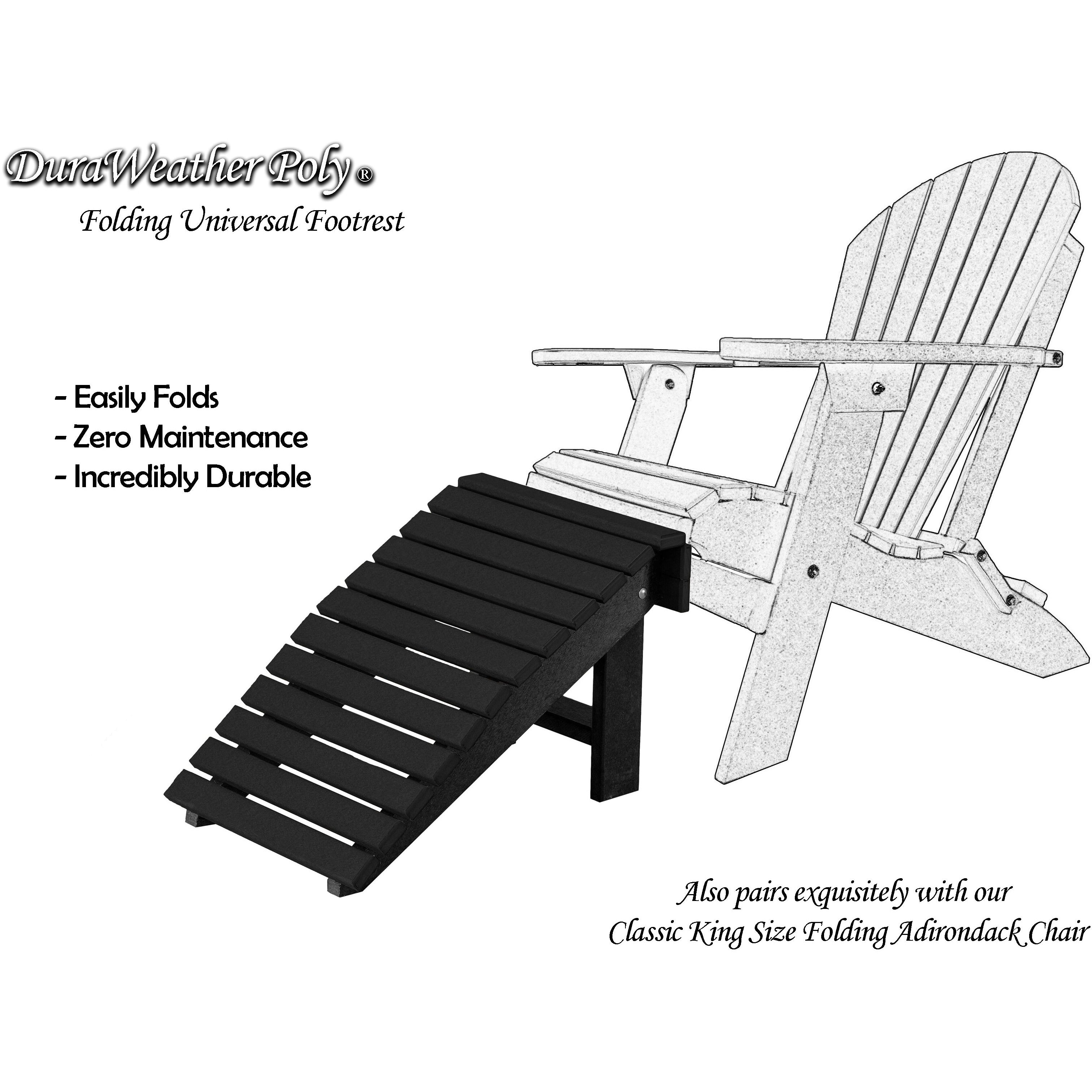 Universal Folding Ottoman Footrest - Ships Fully Assembled