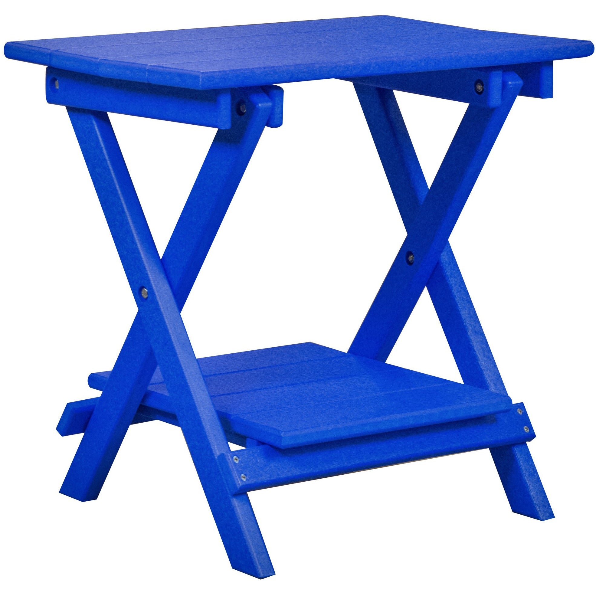 Set of 2 Folding Adirondack Chairs King Size + 1 Folding Side Table With Removable Tray