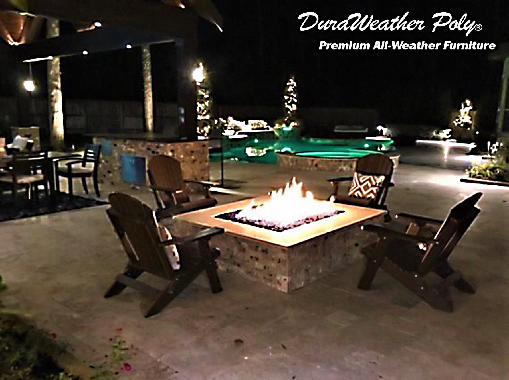 Set of 8 Folding Adirondack Chairs King-Size