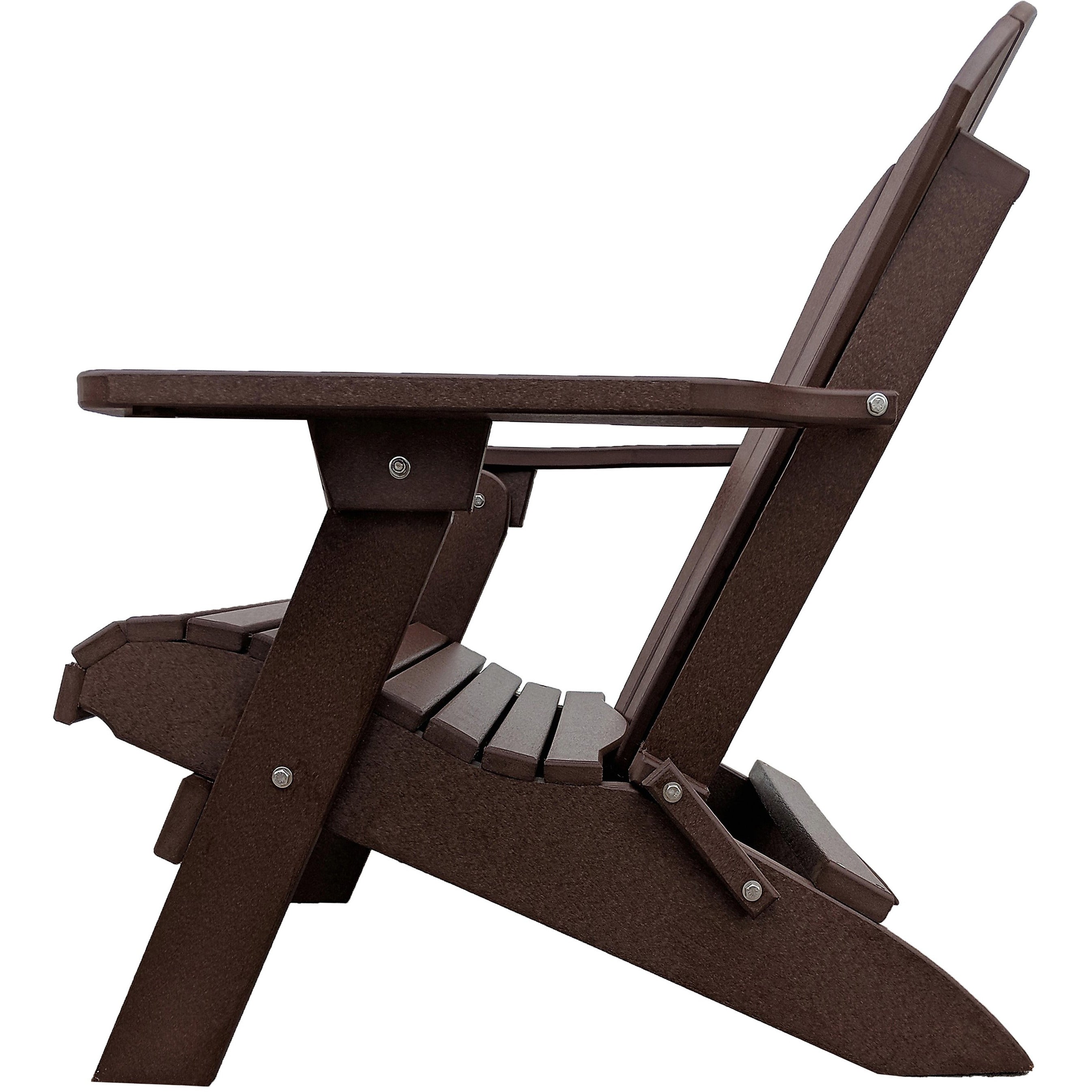 Set of 2 Folding Adirondack Chairs King Size + 1 Folding Side Table With Removable Tray