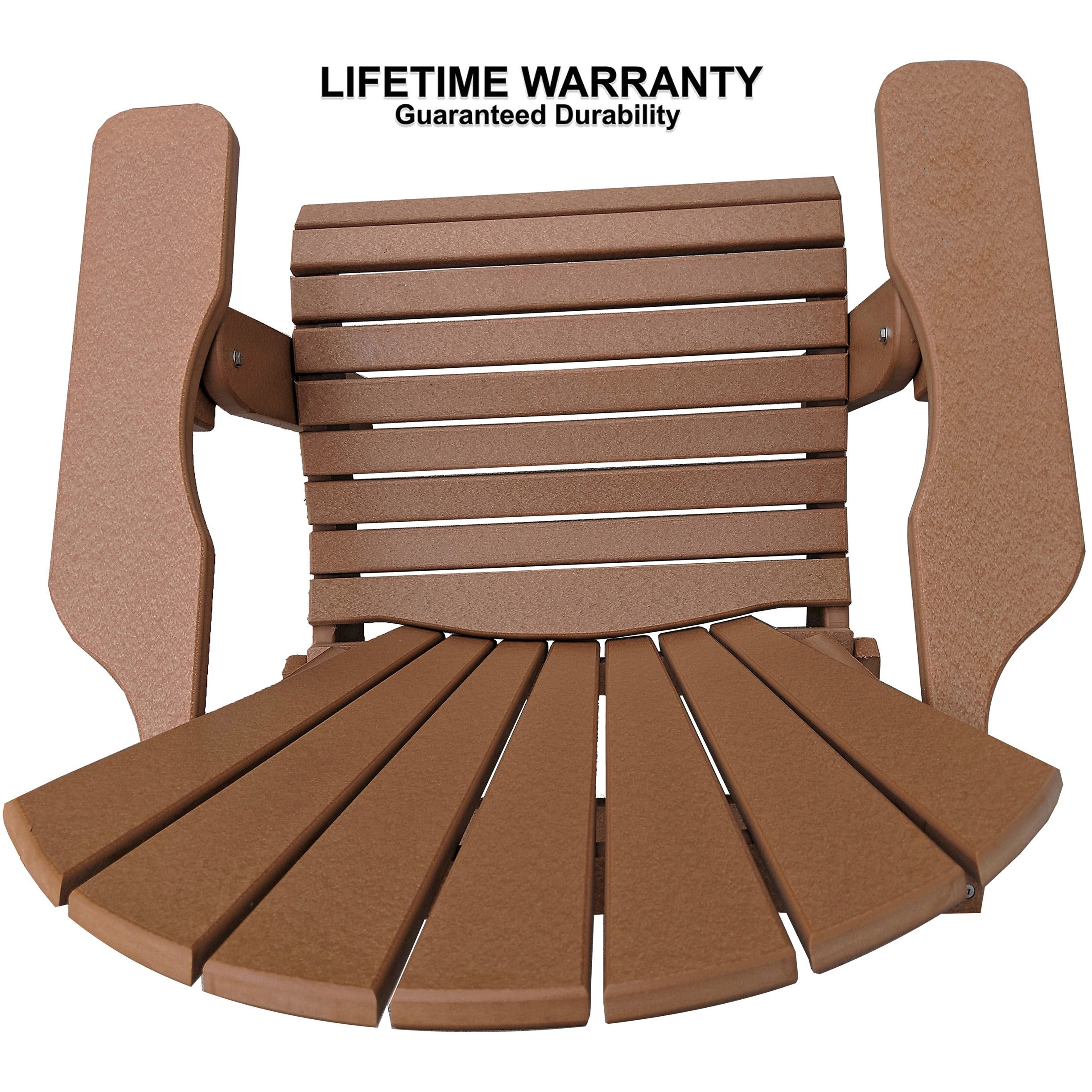 Set of 4 Folding Adirondack Chairs King Size - 4 Folding Ottomans and 2 Folding Side Tables