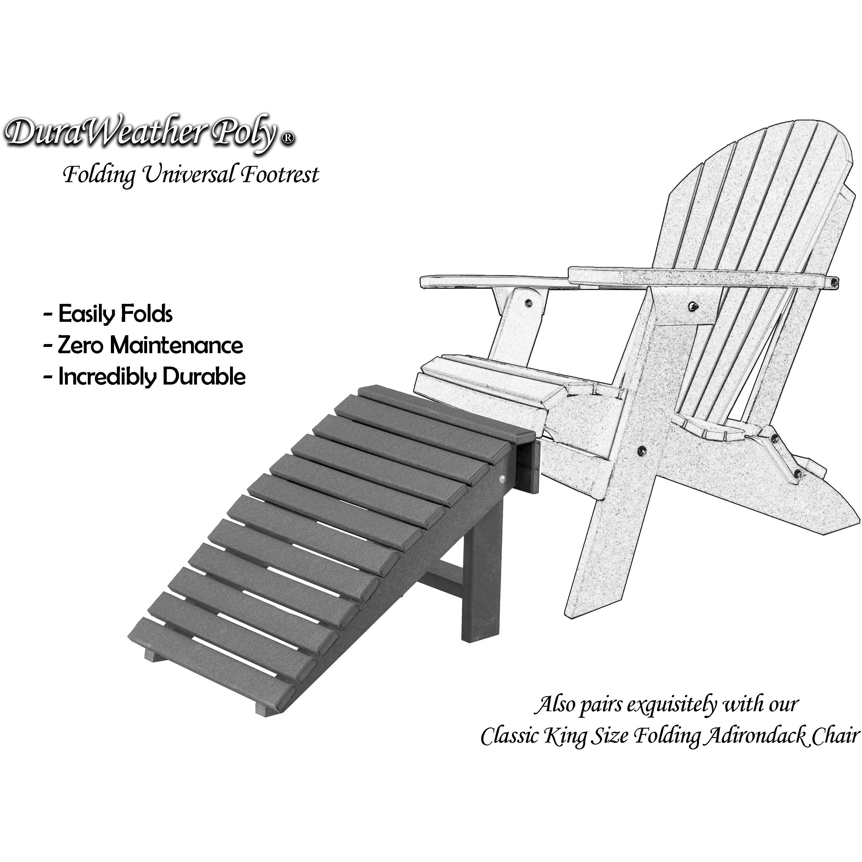Universal Folding Ottoman Footrest - Ships Fully Assembled