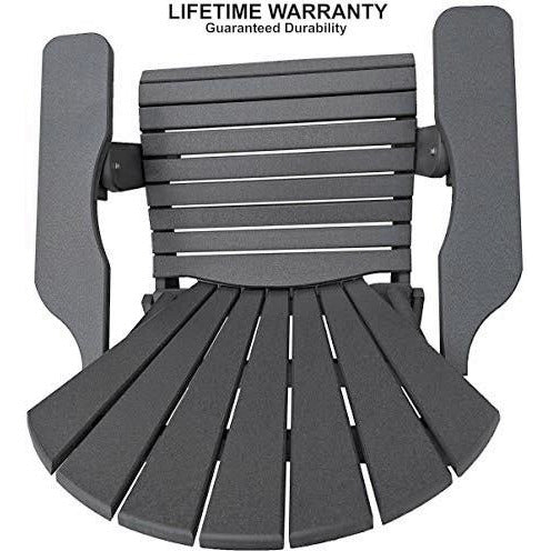DURAWEATHER POLY® Set of 2 Folding Adirondack Chairs King Size + 1 Folding Side Table With Removable Tray
