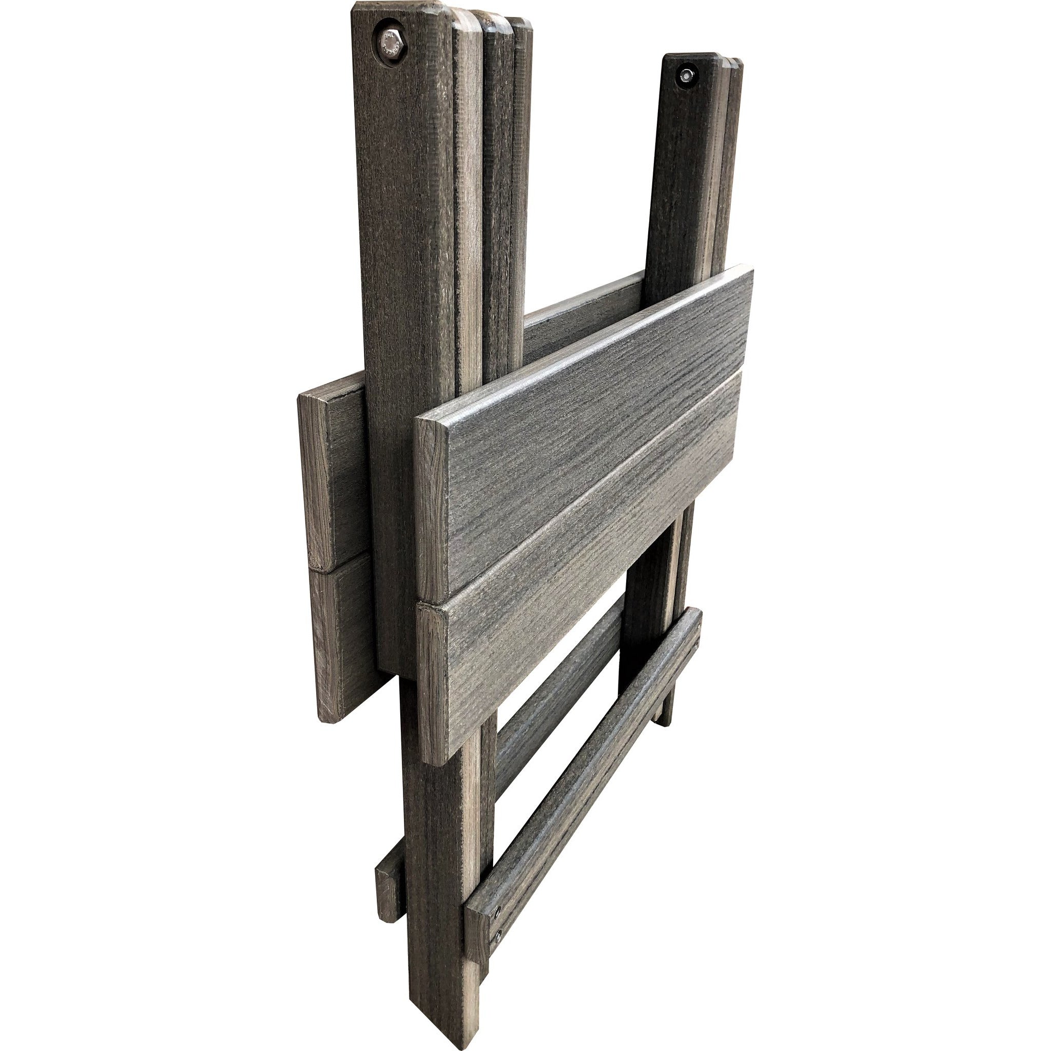 Set of 2 - Unwind Edition King Size Folding Adirondack Chairs With Built In Cupholders + 1 Folding End Table With Removable Tray