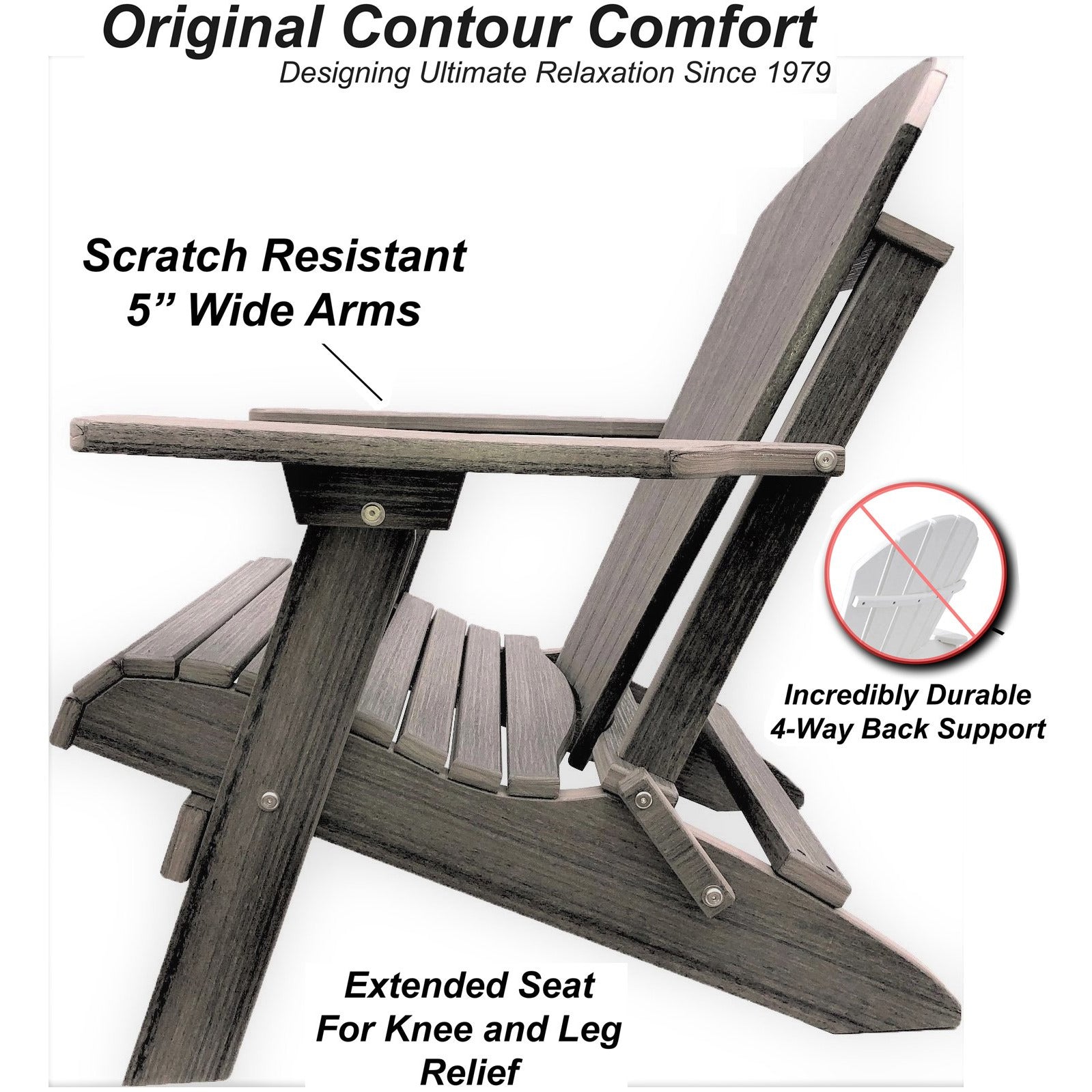 Set of 12 Folding Adirondack Chairs King Size
