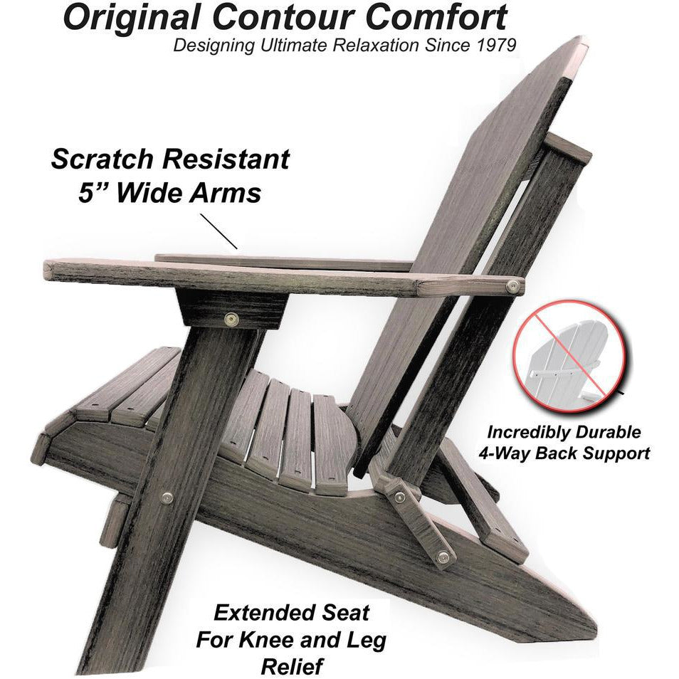 Folding Adirondack Chairs Set of 4 King-Size
