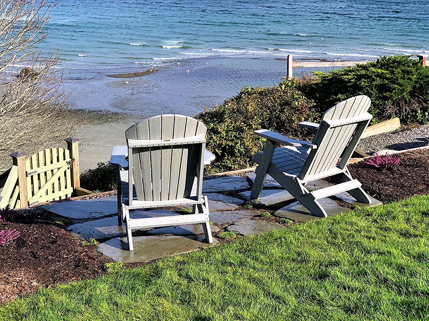 Set of 8 Folding Adirondack Chairs King-Size