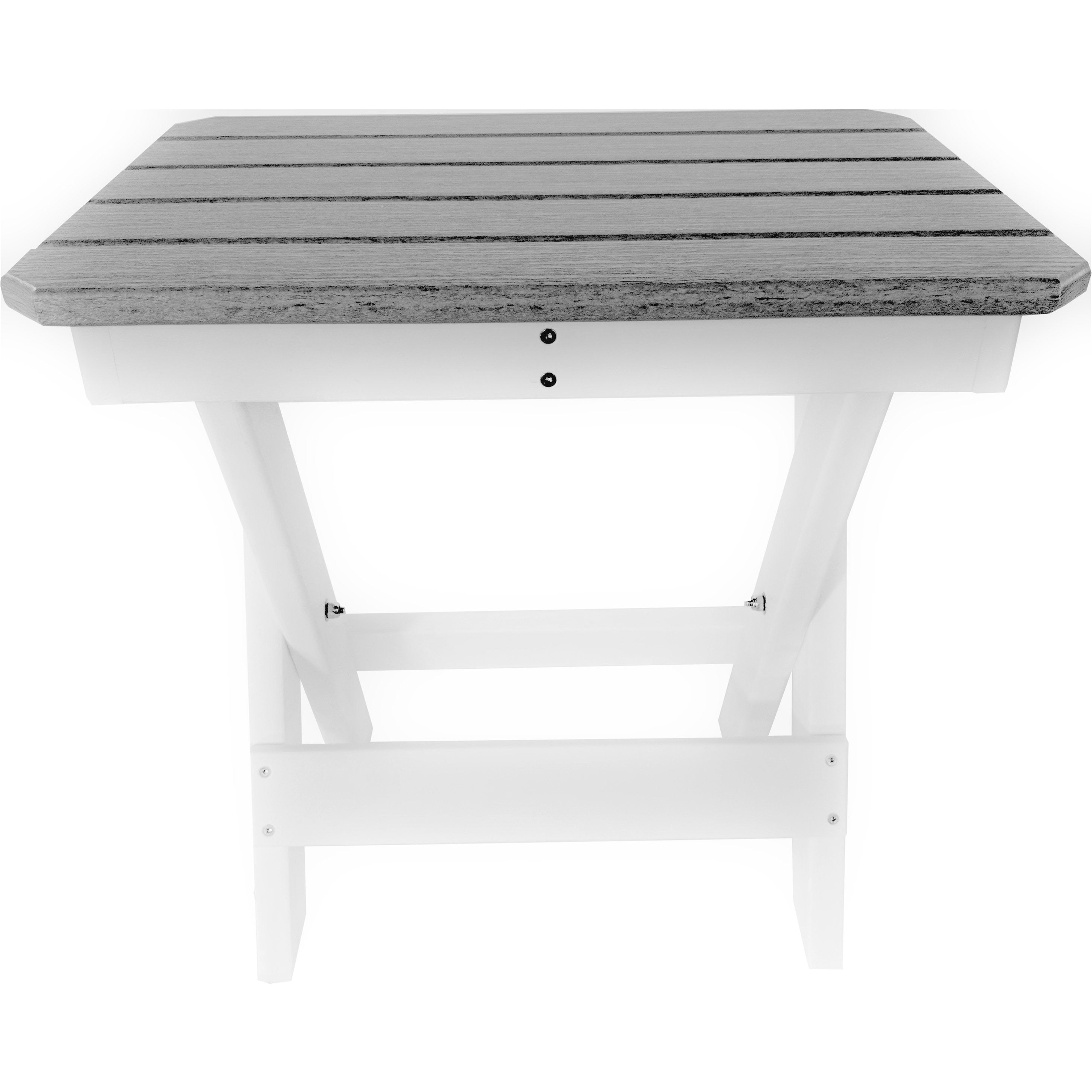 grey poly wood folding end table