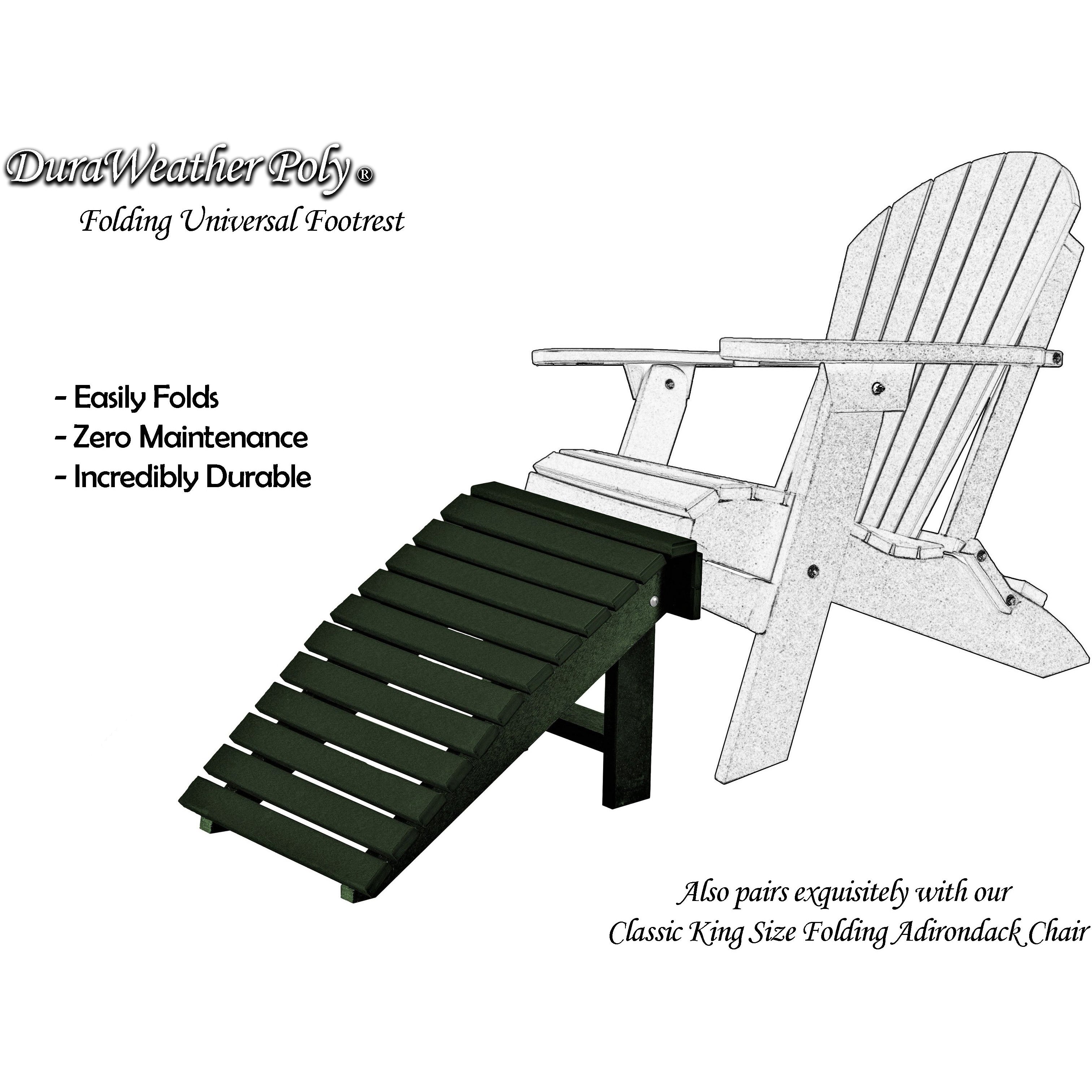 Universal Folding Ottoman Footrest - Ships Fully Assembled