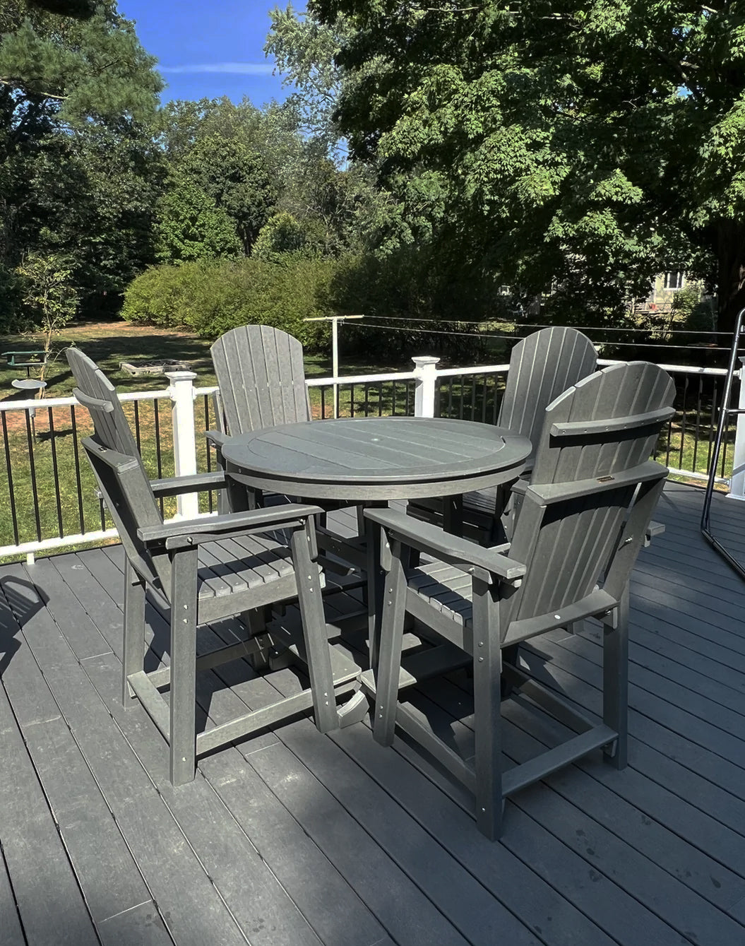 5-Piece Classic Adirondack Counter Height Dining Table Set