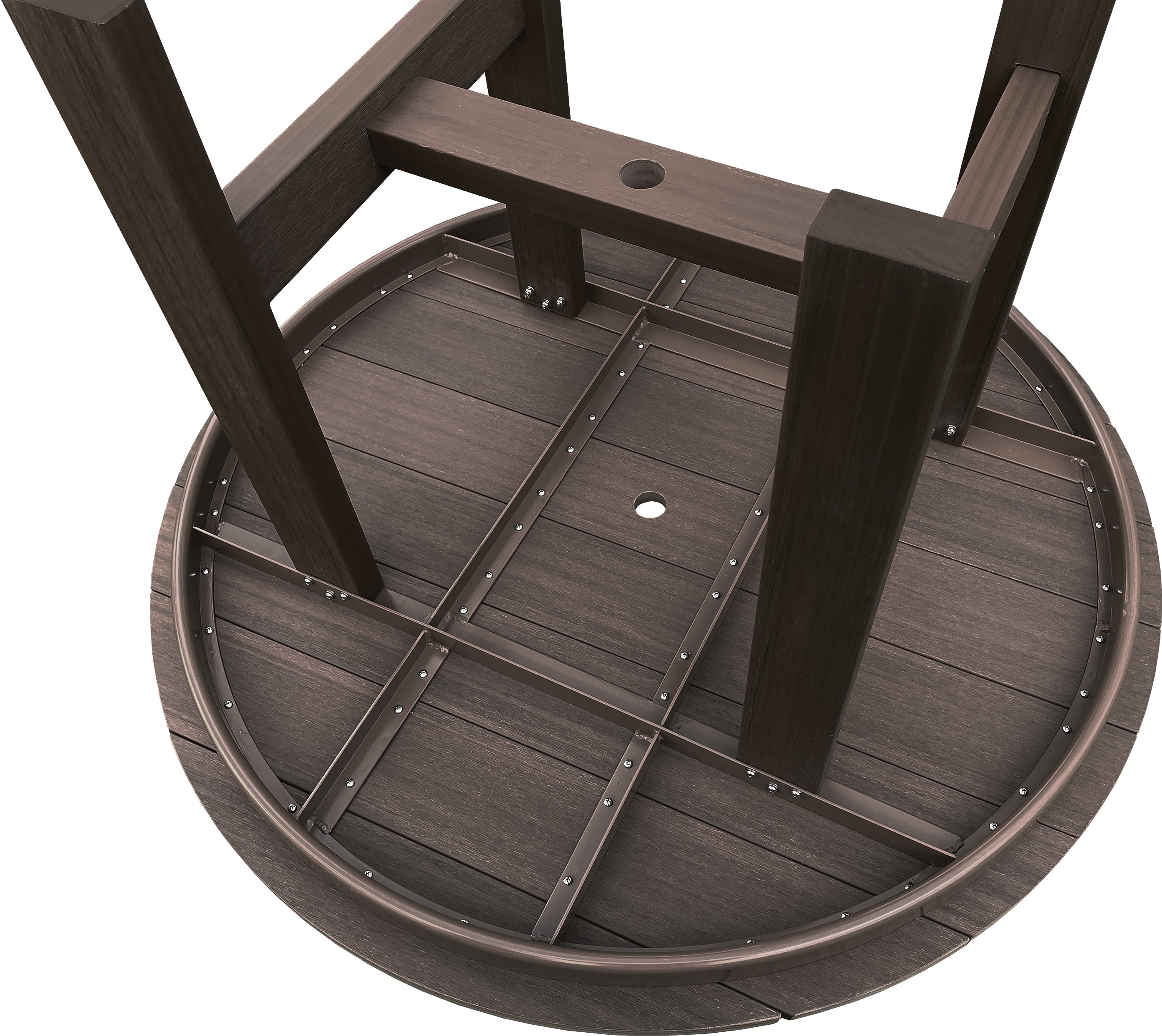 5-Piece Hampton Adirondack Dining Table Set
