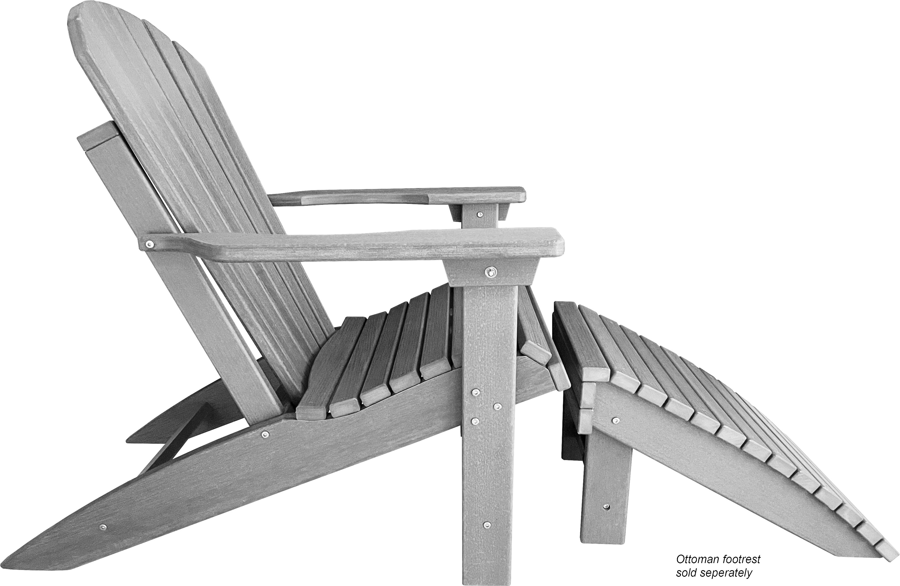 SET OF 4 Stationary Adirondack Chairs King Size