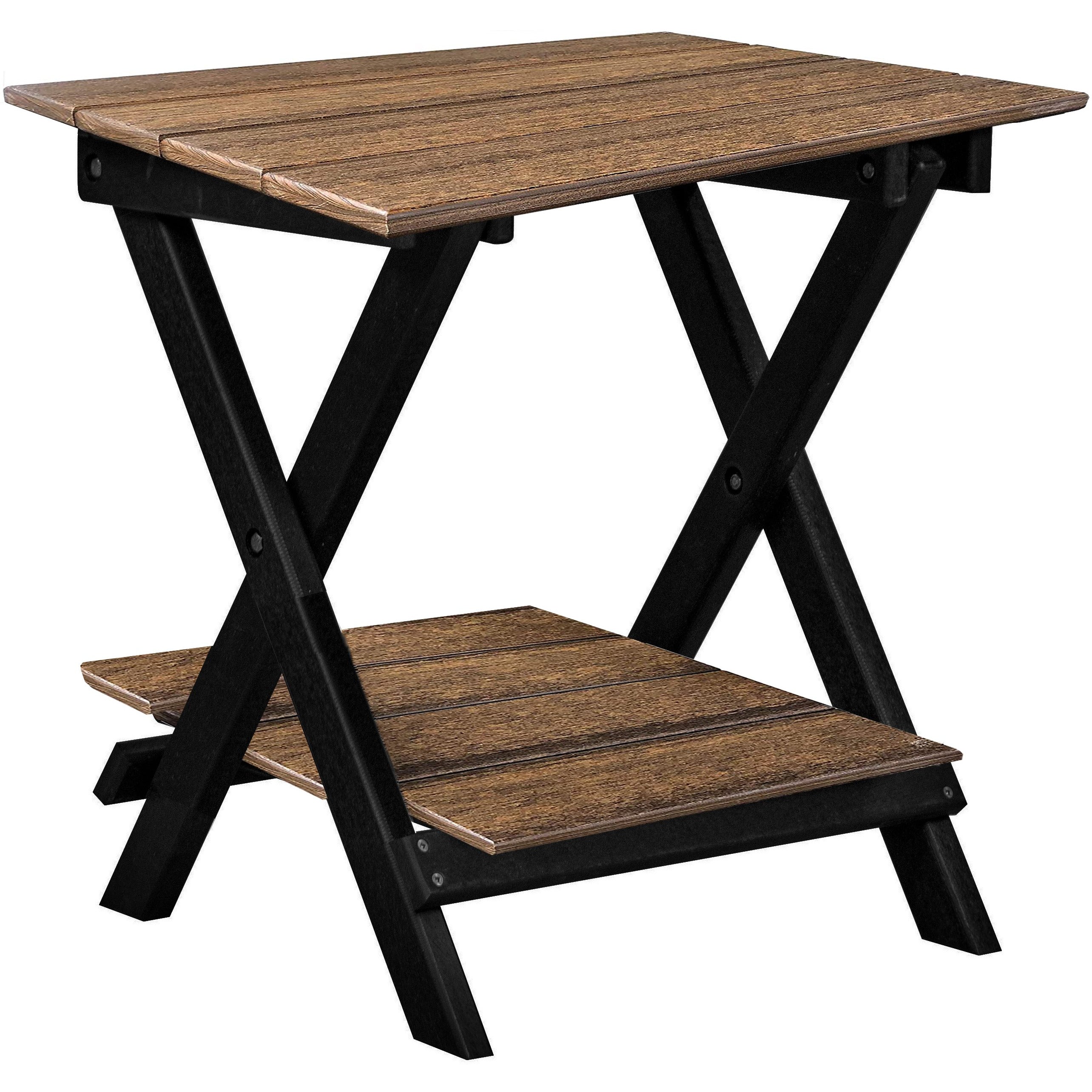 Set of 4 Folding Adirondack Chairs King Size - 4 Folding Ottomans and 2 Folding Side Tables