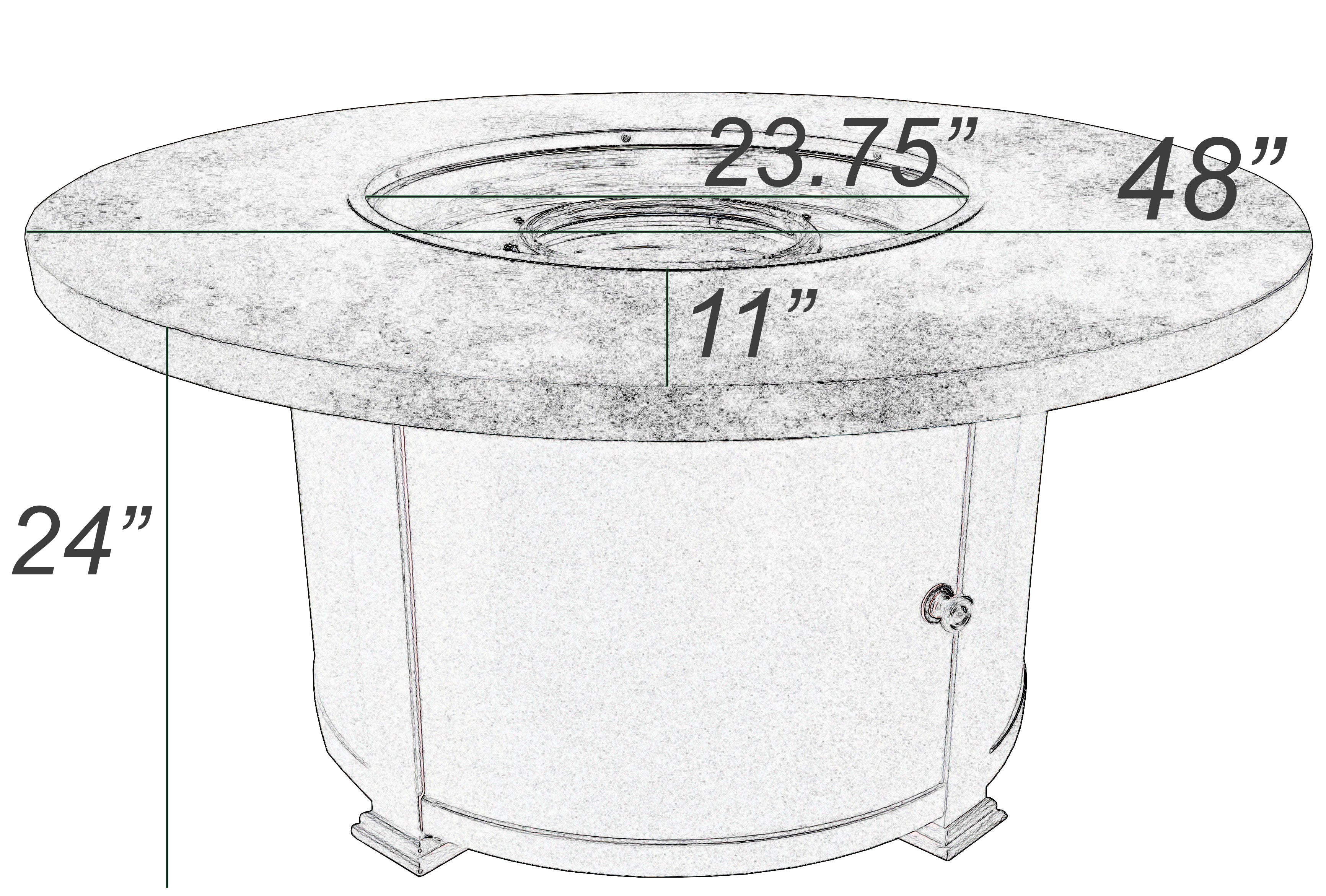QUICK SHIP - DuraWeather Poly® 48"rd Classic Outdoor Fire Pit