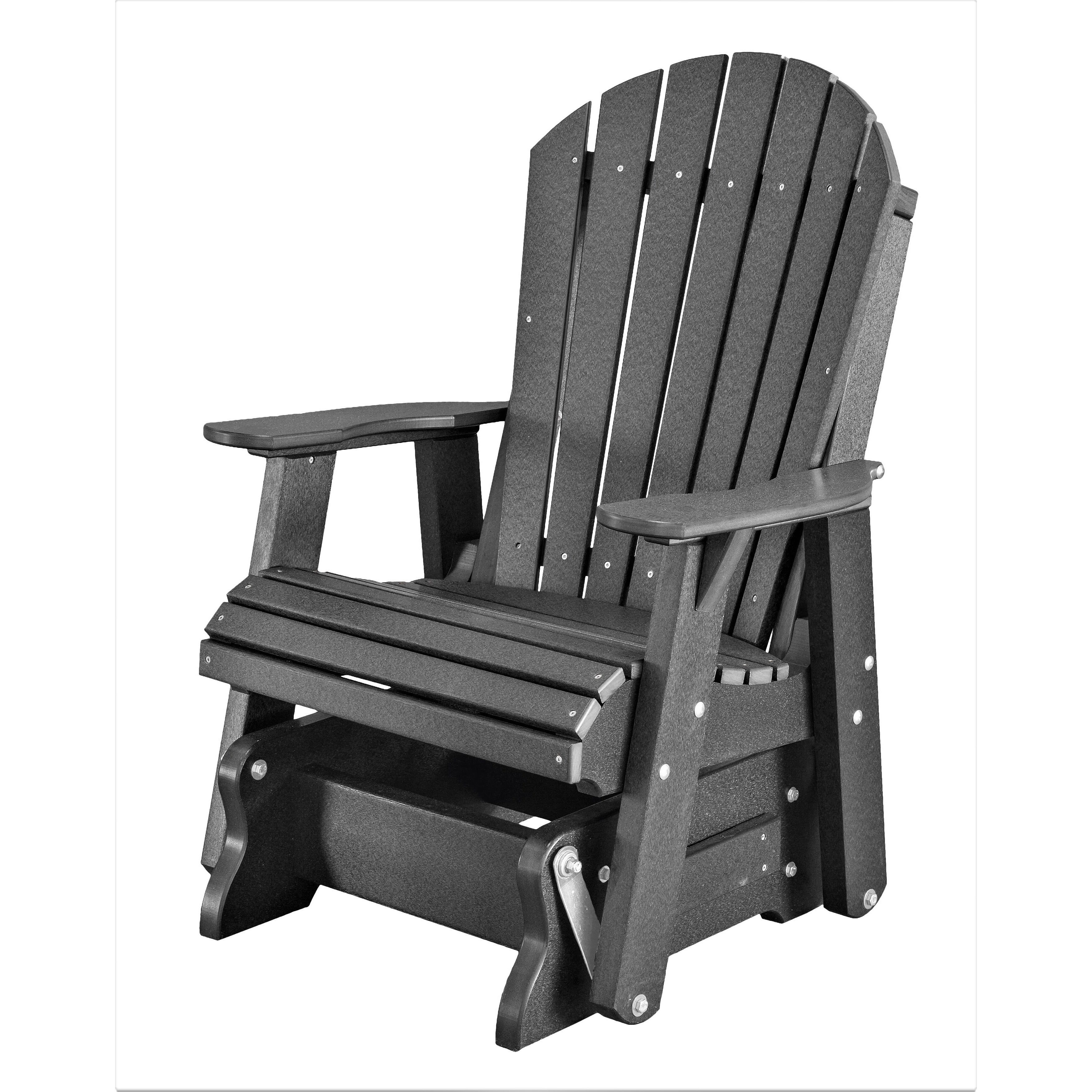 poly wood porch rocker glider outdoor single adirondack chair duraweather